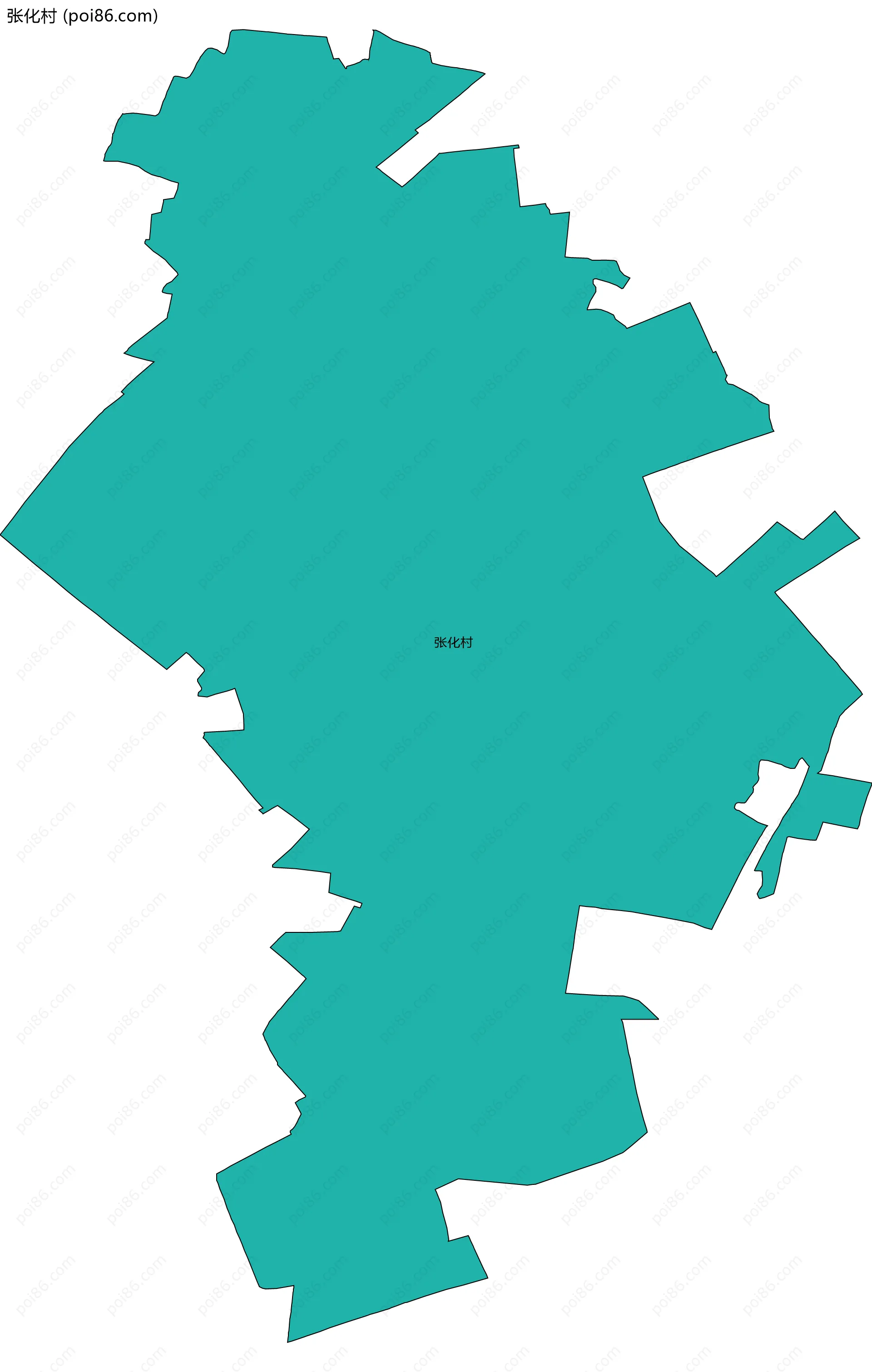 张化村边界地图