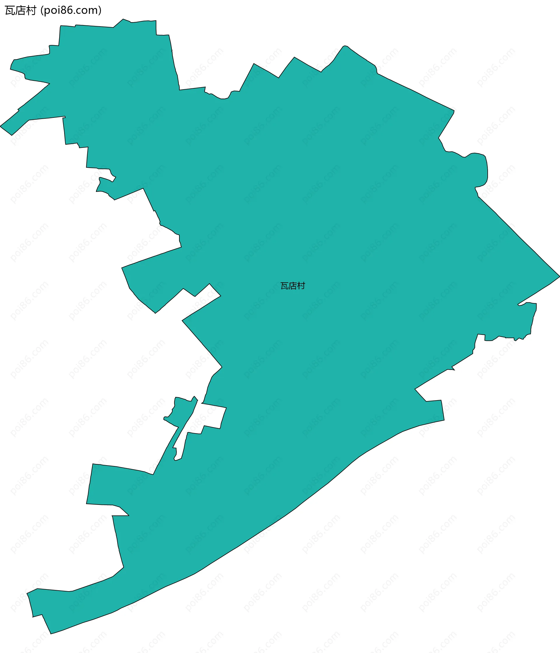 瓦店村边界地图