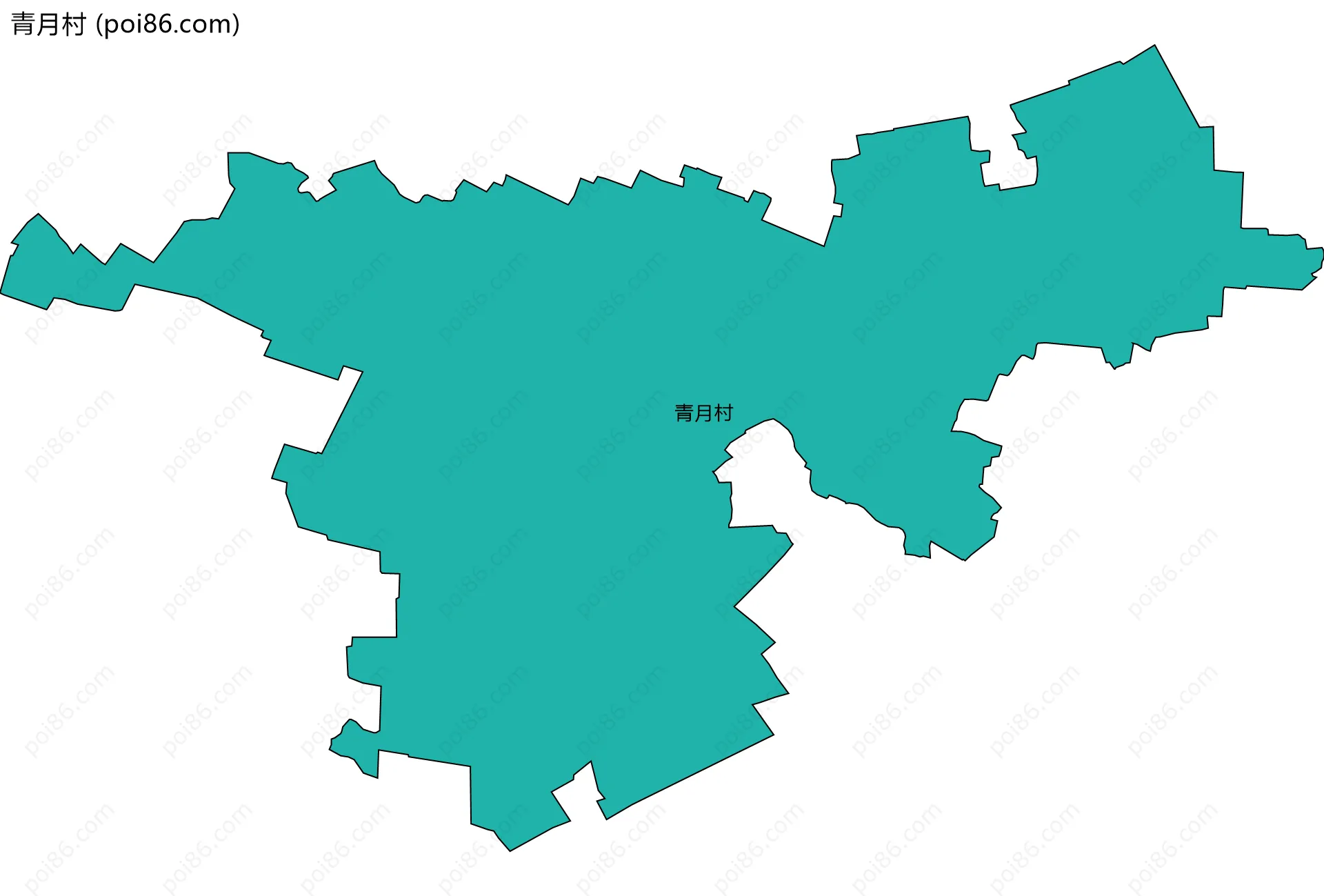 青月村边界地图
