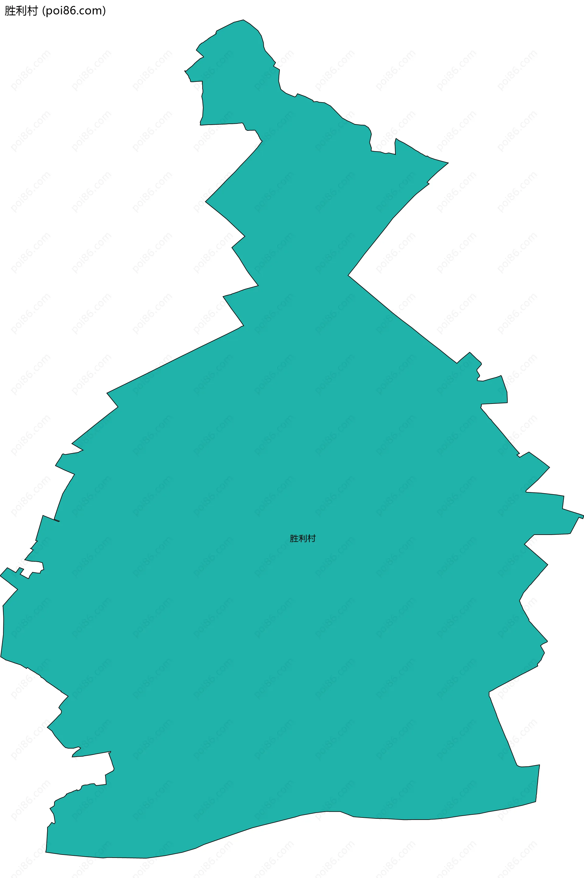 胜利村边界地图