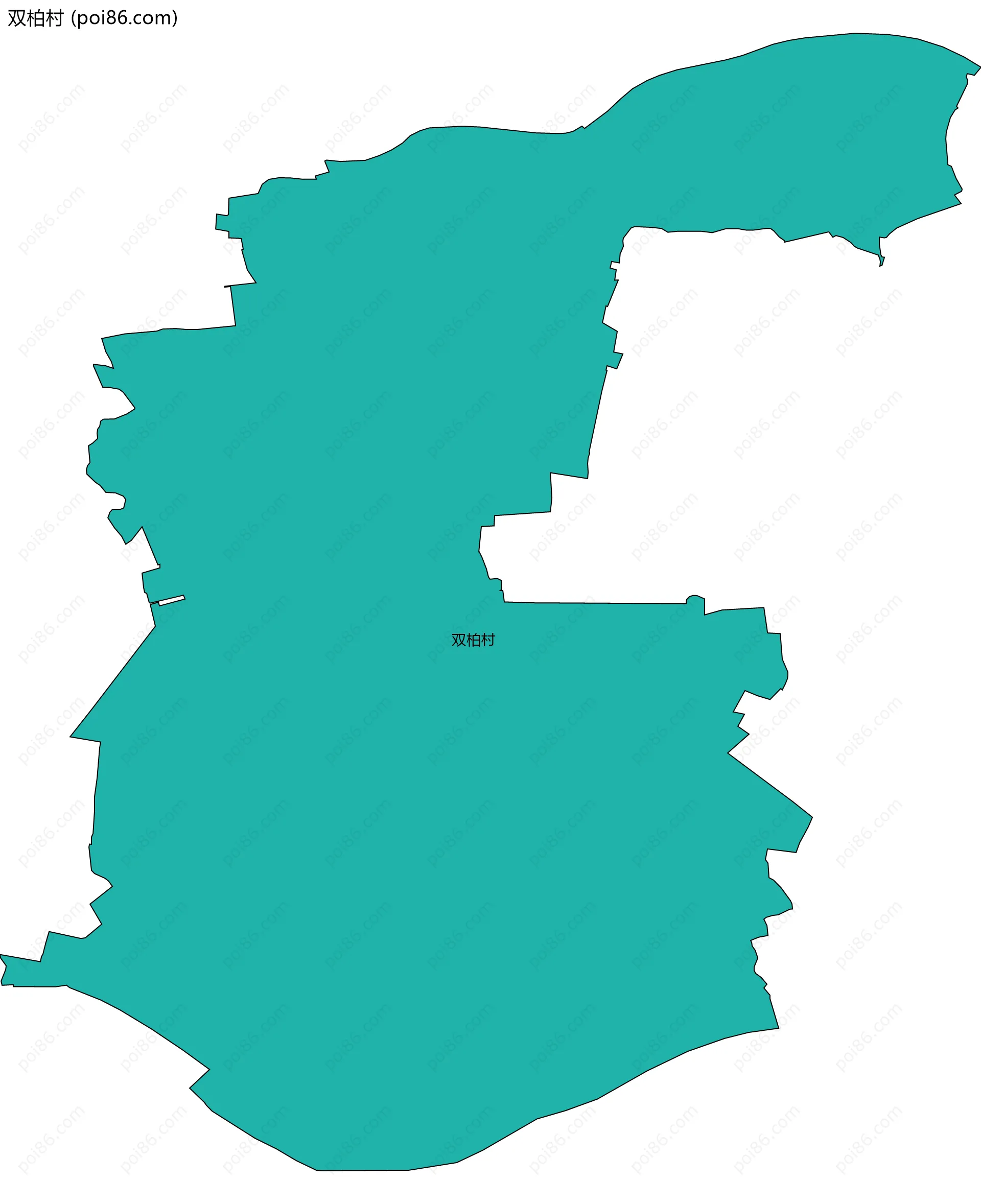双柏村边界地图