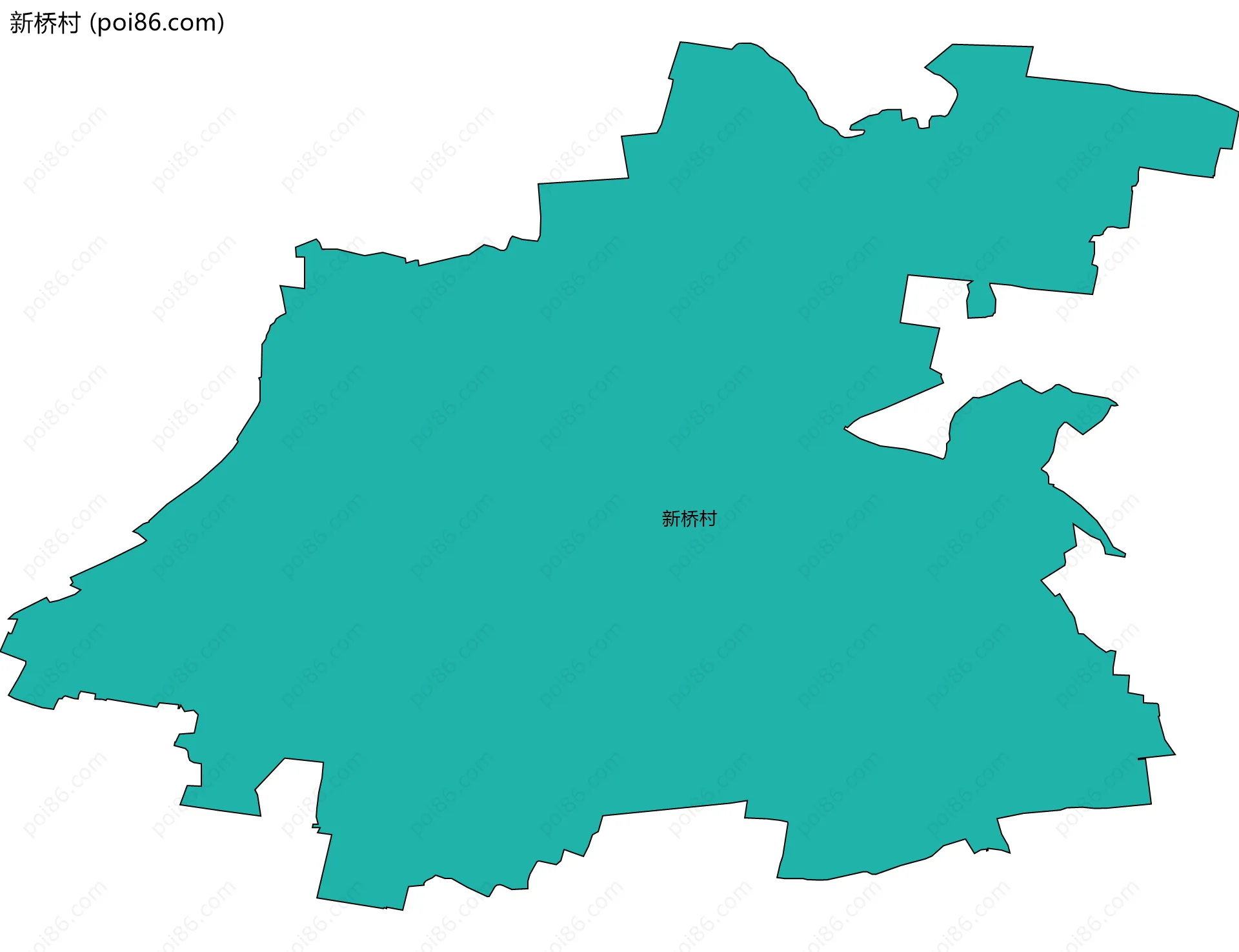 新桥村边界地图