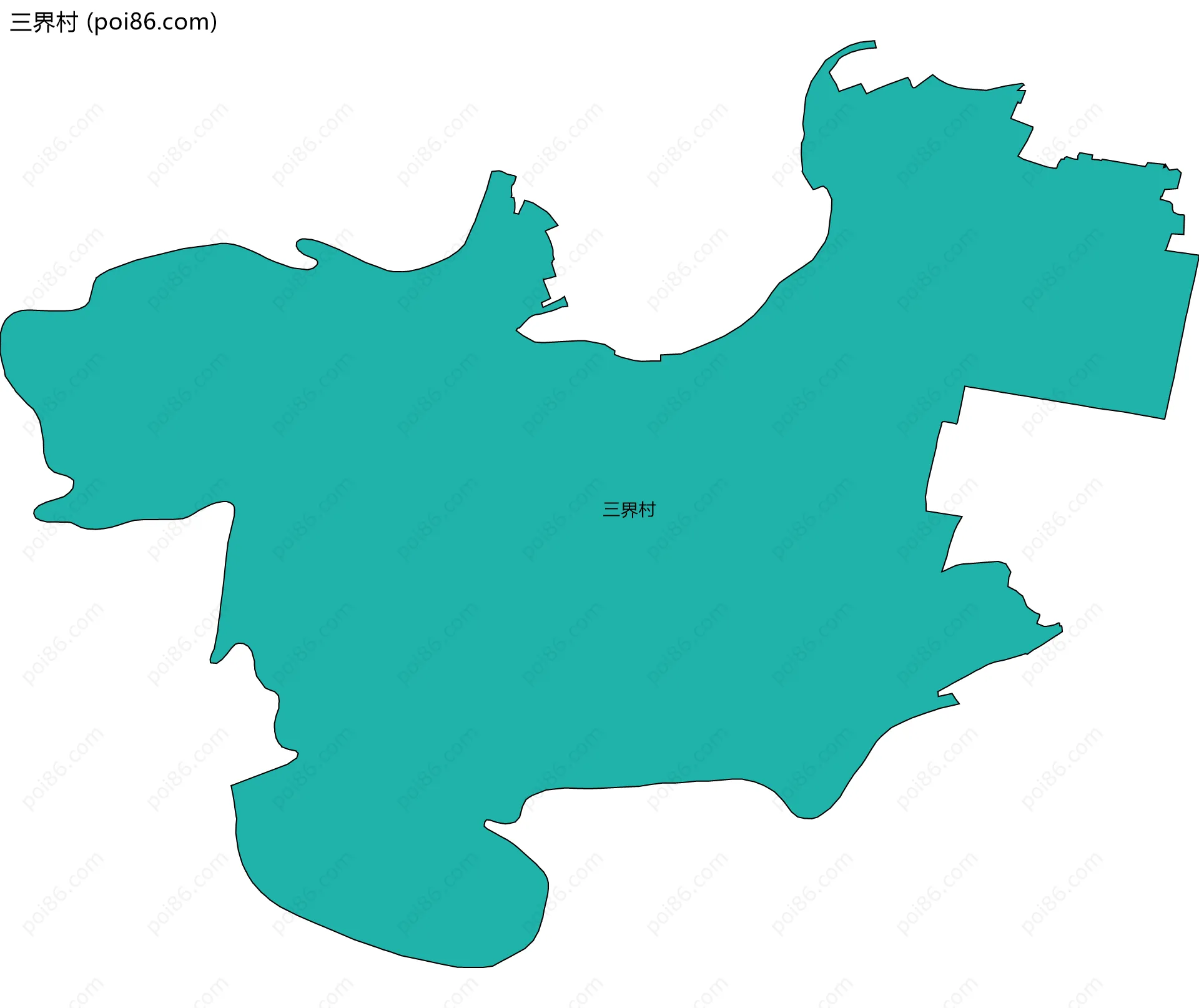 三界村边界地图