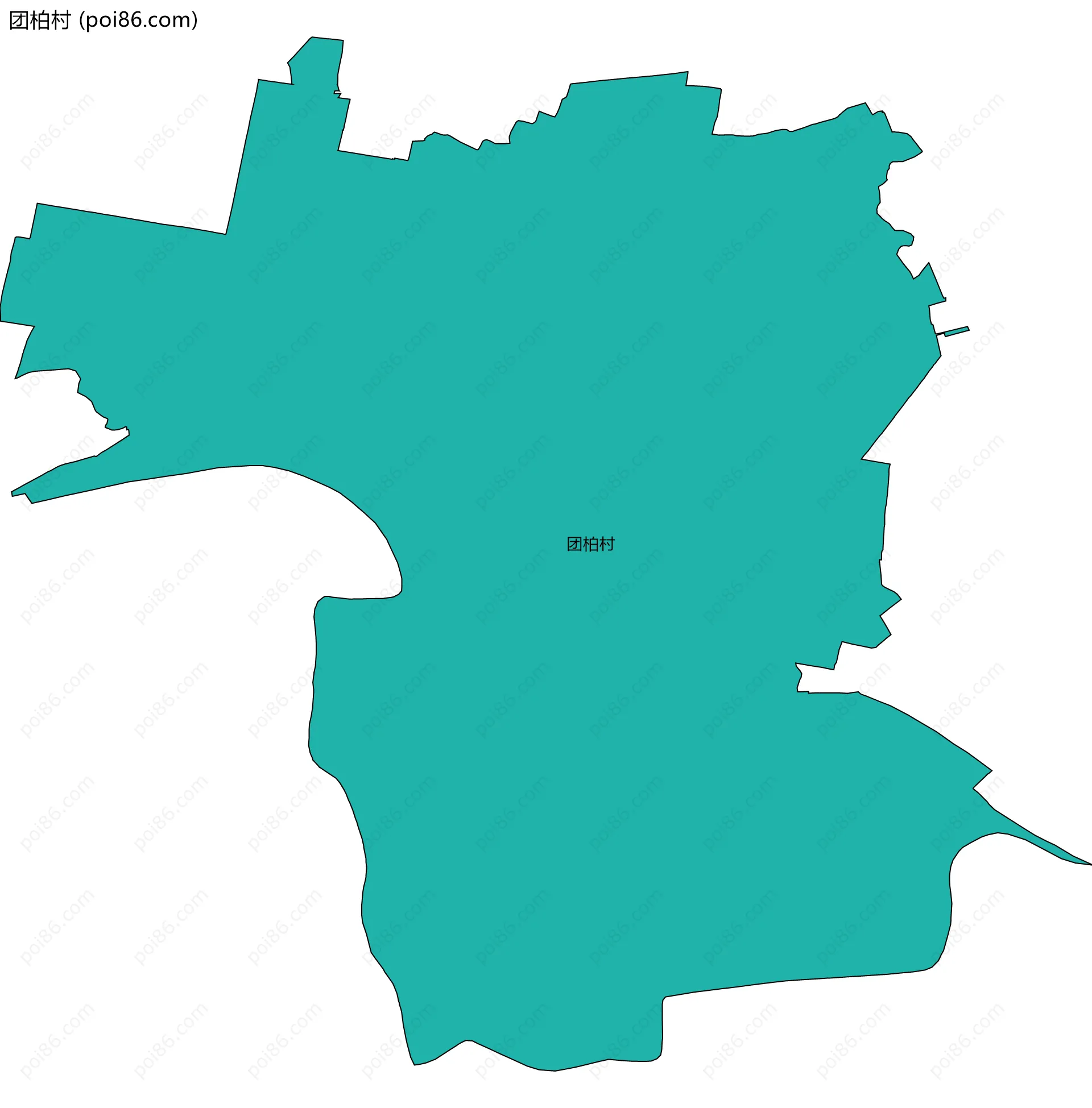 团柏村边界地图