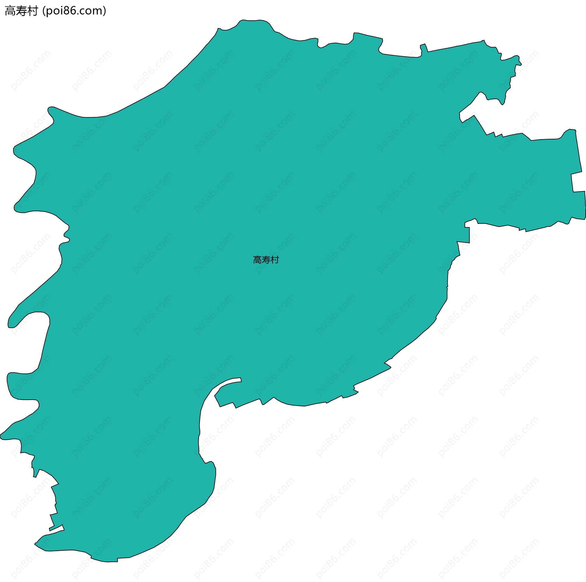 高寿村边界地图