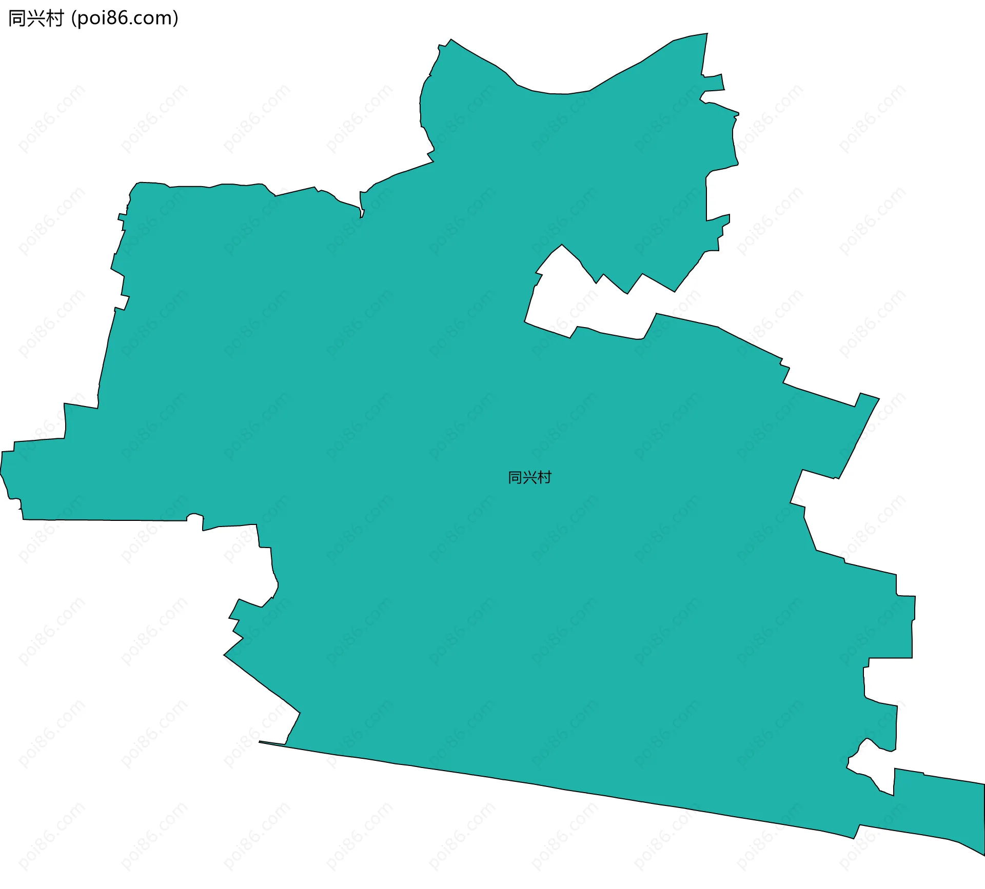同兴村边界地图