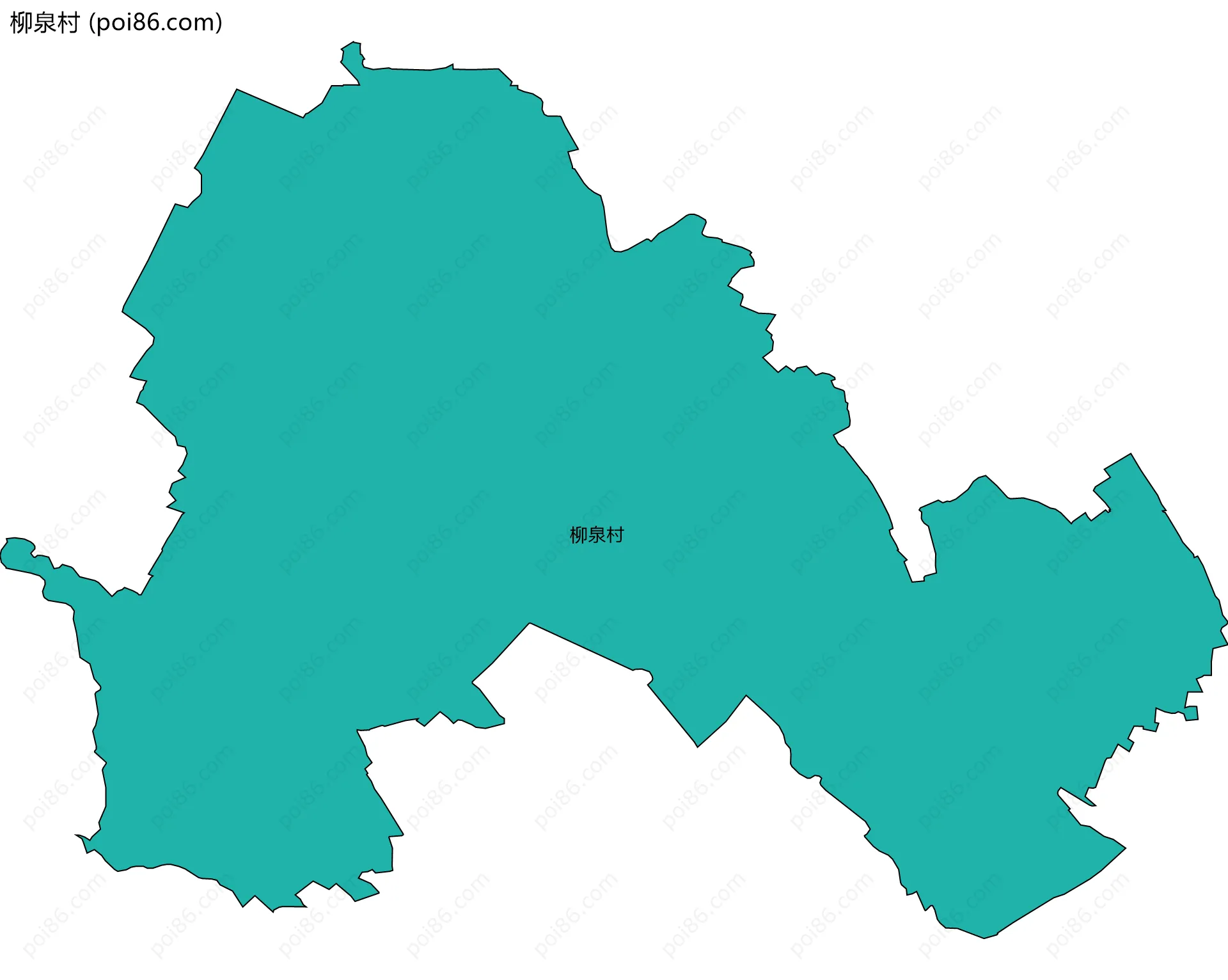 柳泉村边界地图