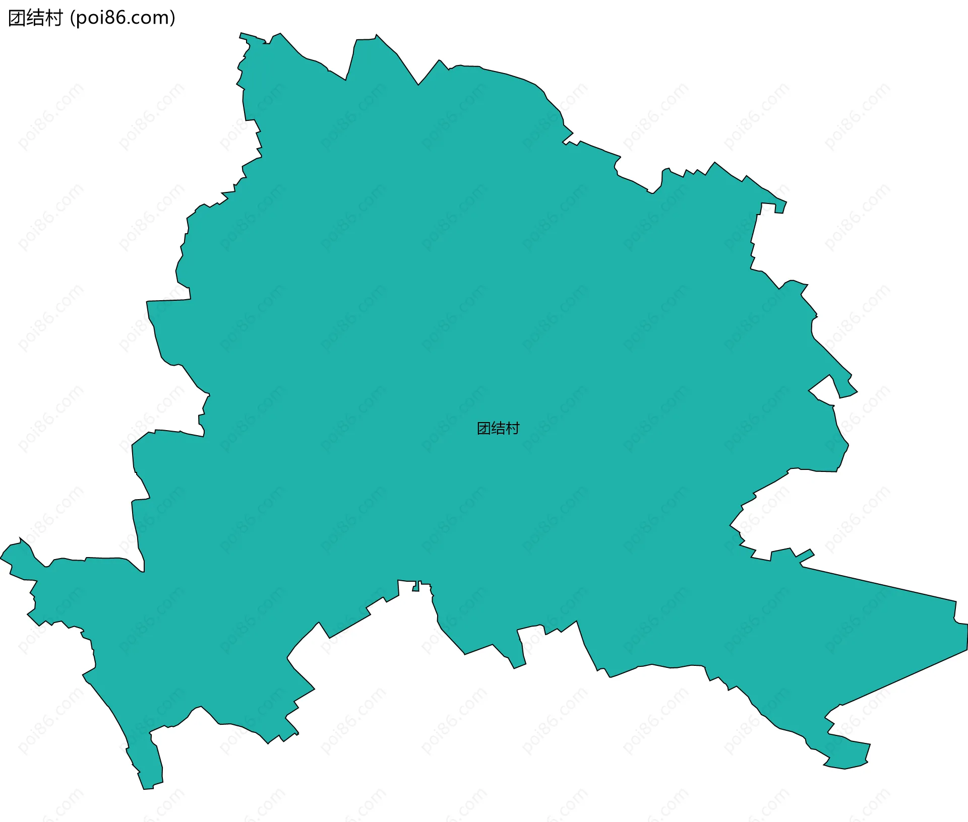 团结村边界地图