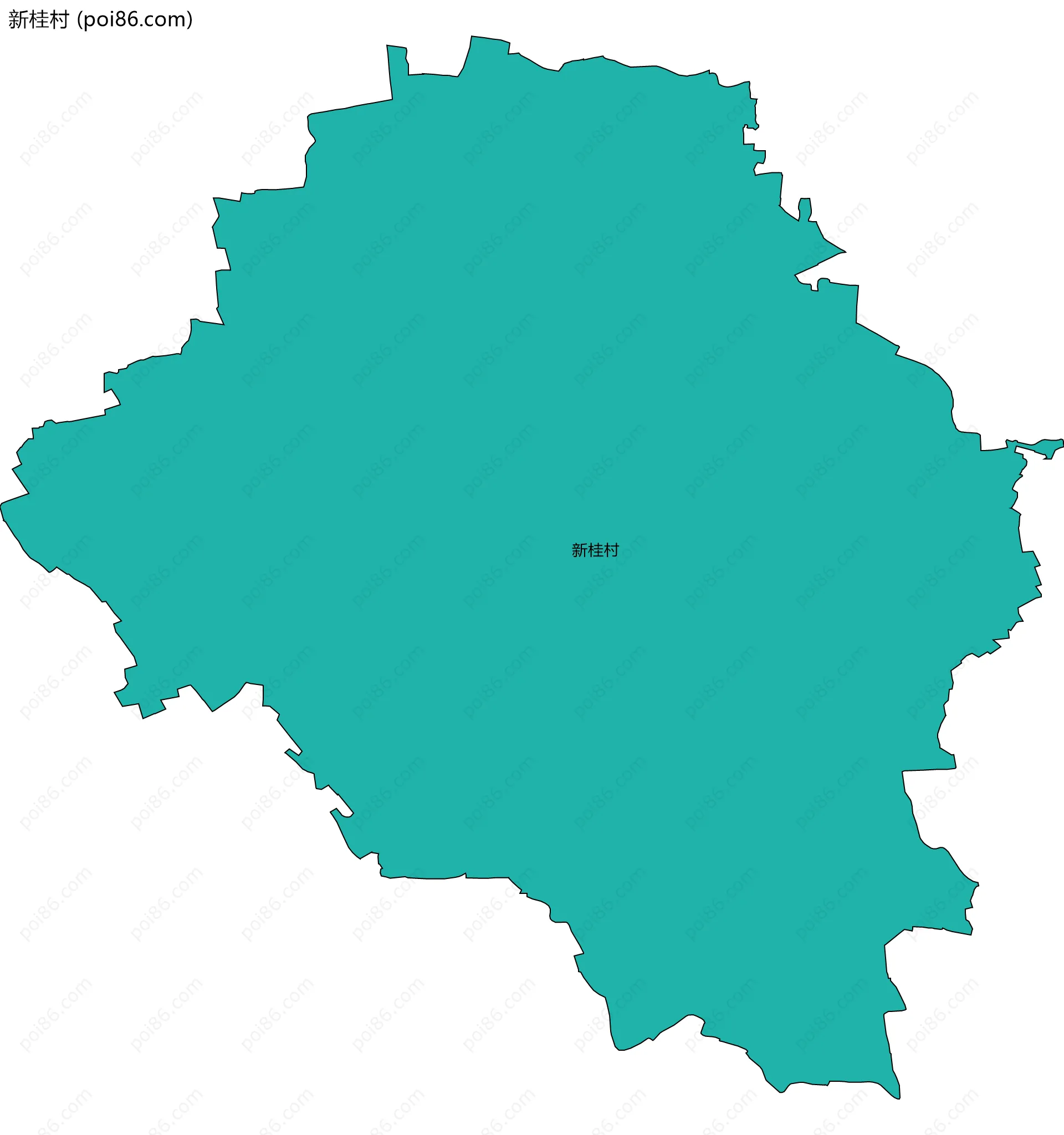 新桂村边界地图