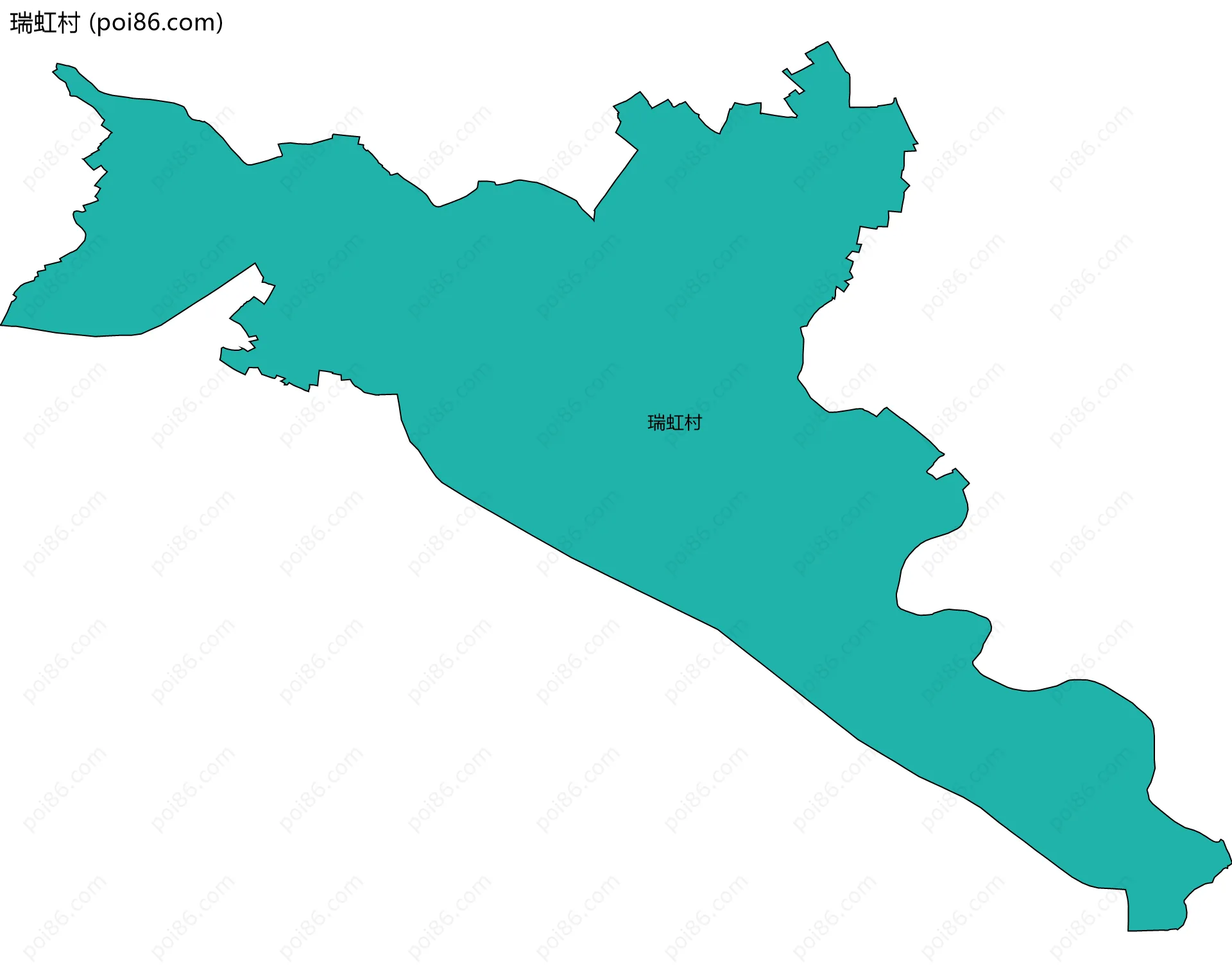 瑞虹村边界地图
