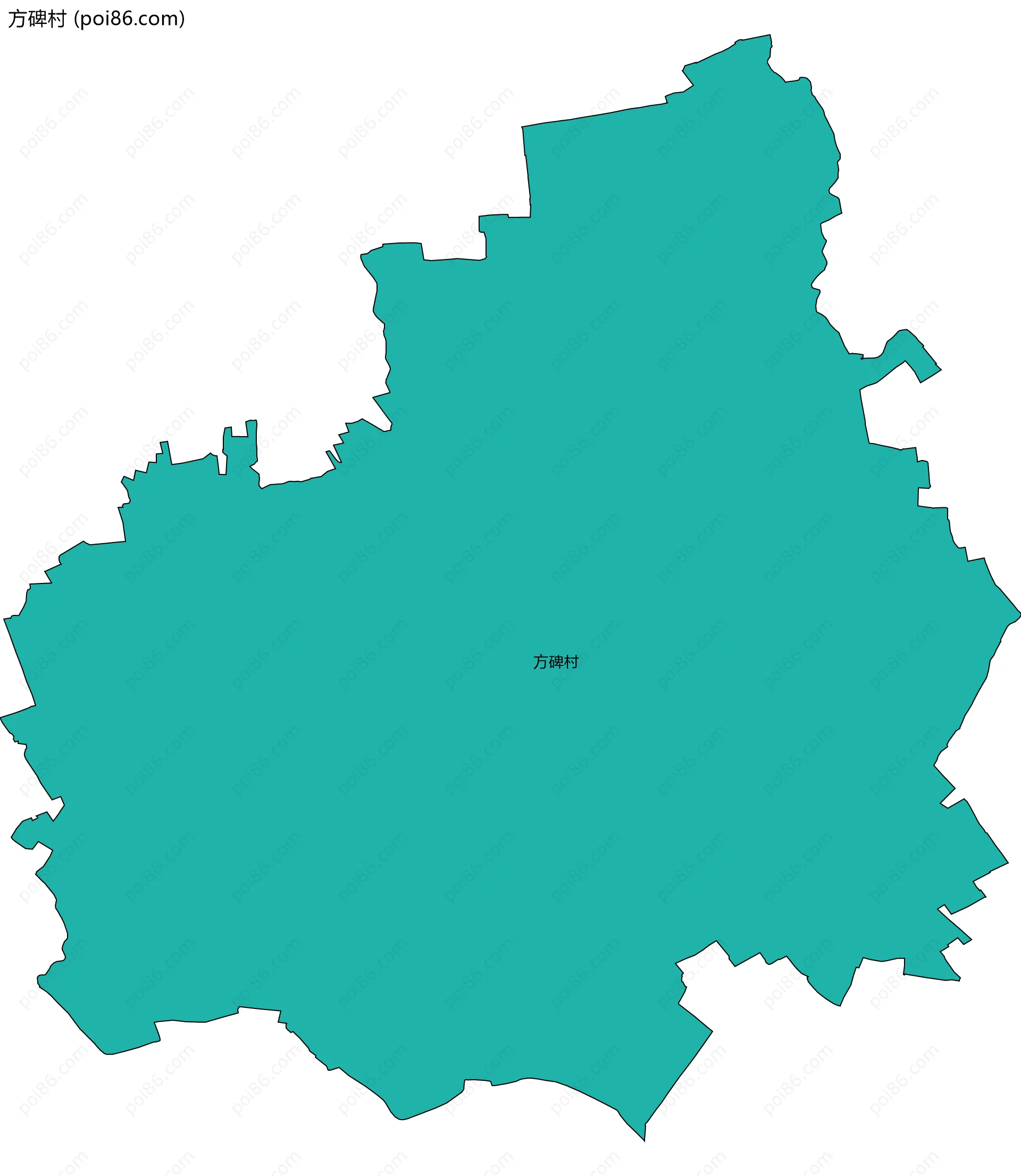 方碑村边界地图