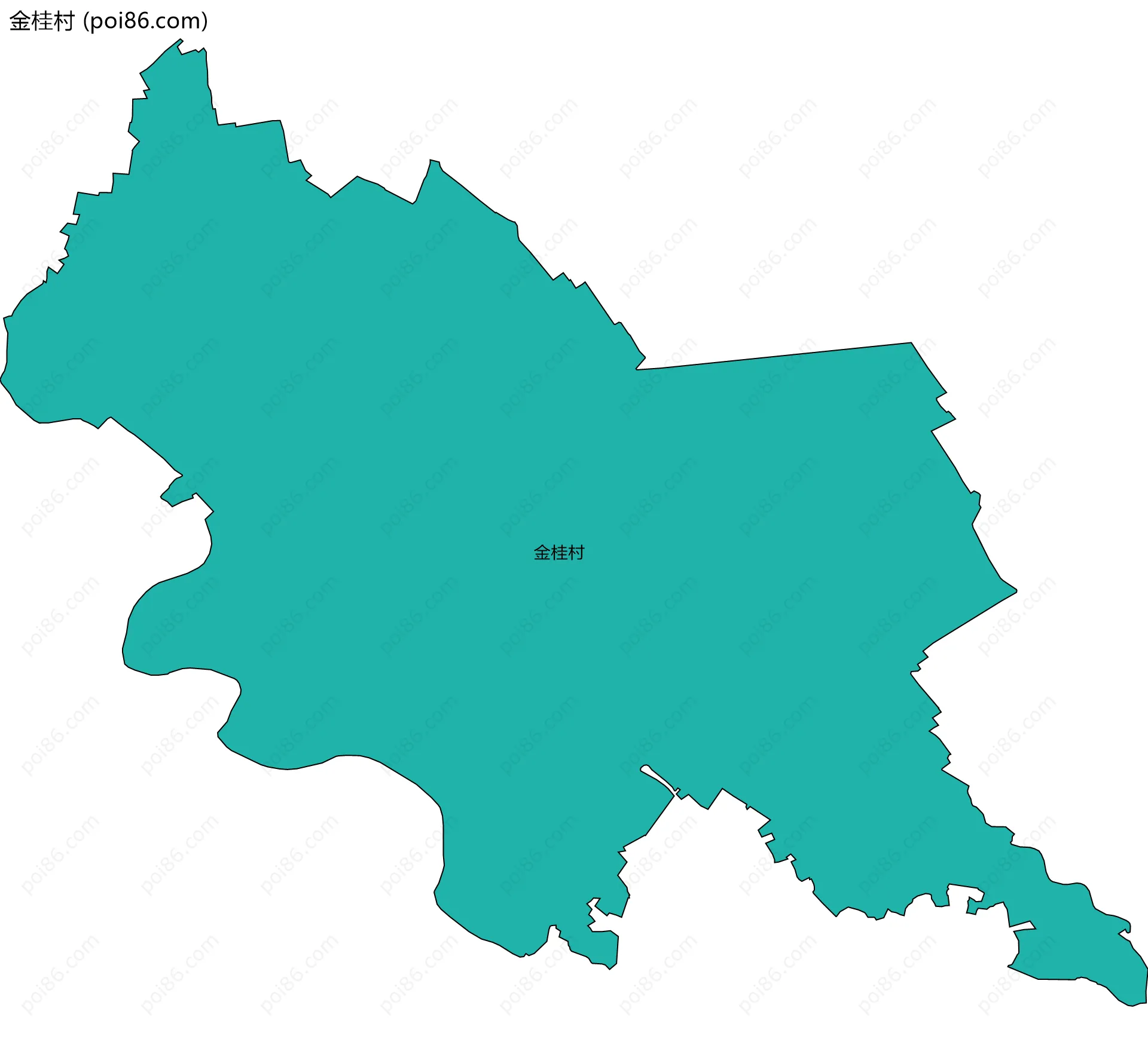 金桂村边界地图