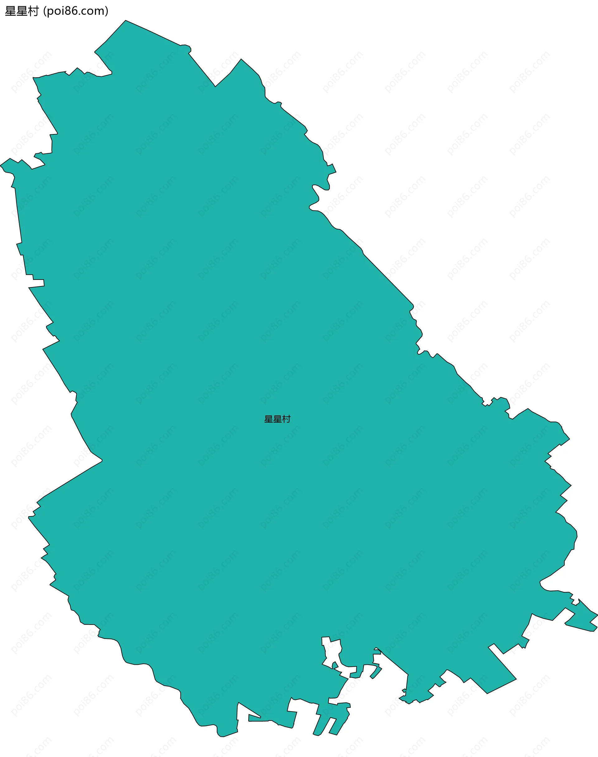 星星村边界地图