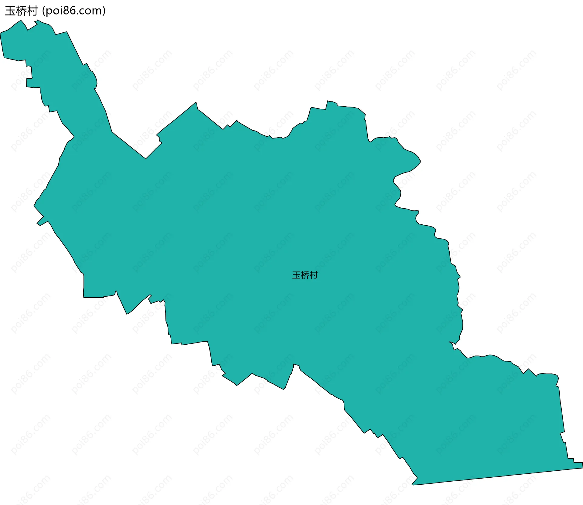 玉桥村边界地图