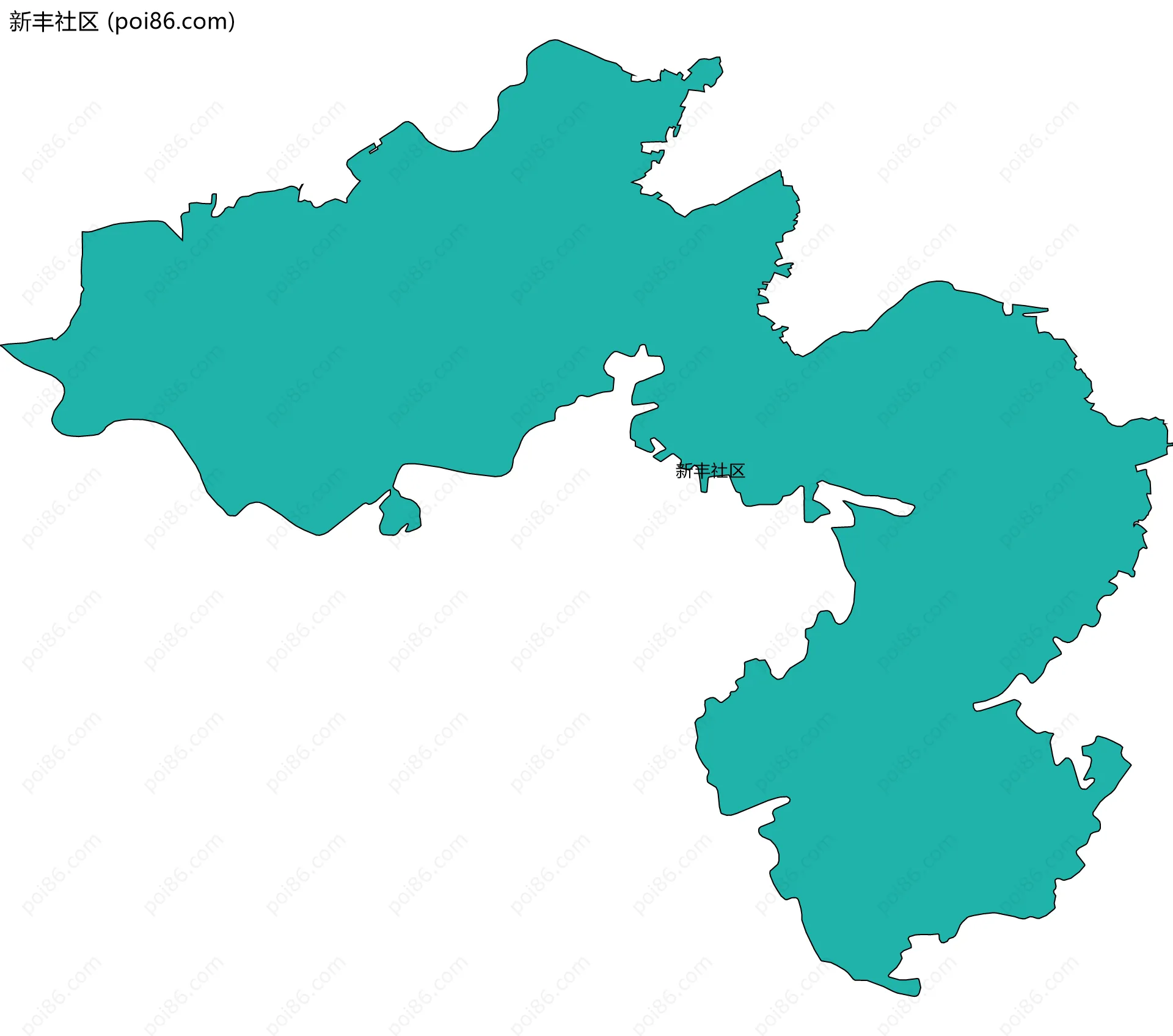 新丰社区边界地图