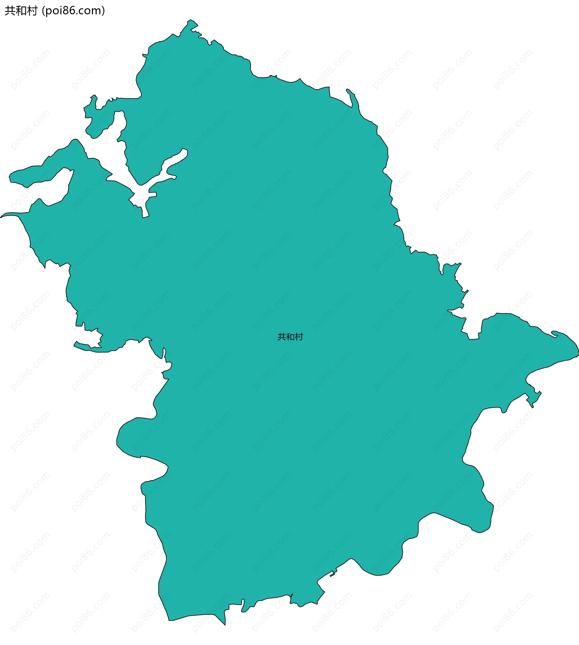 共和村边界地图