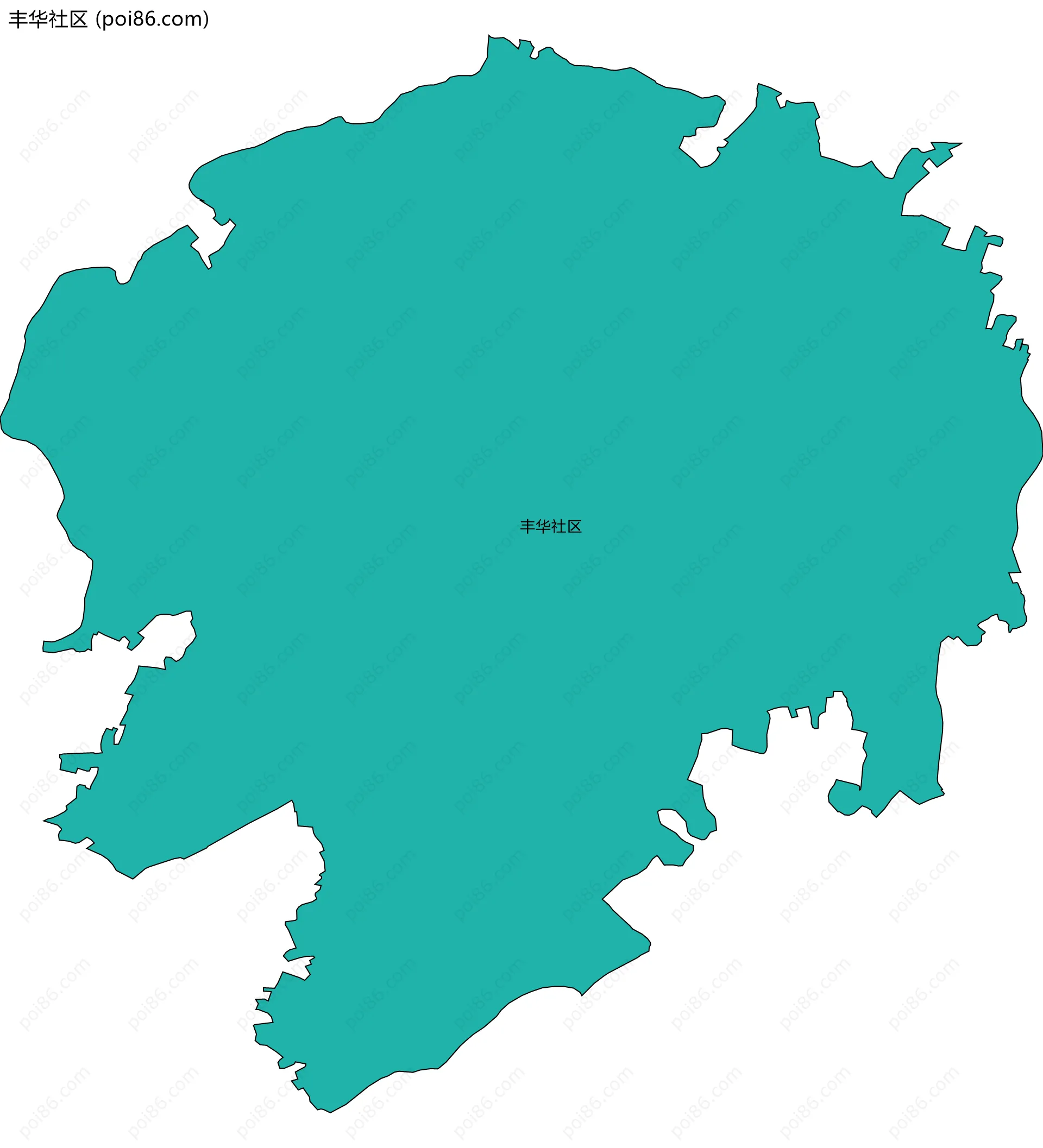 丰华社区边界地图