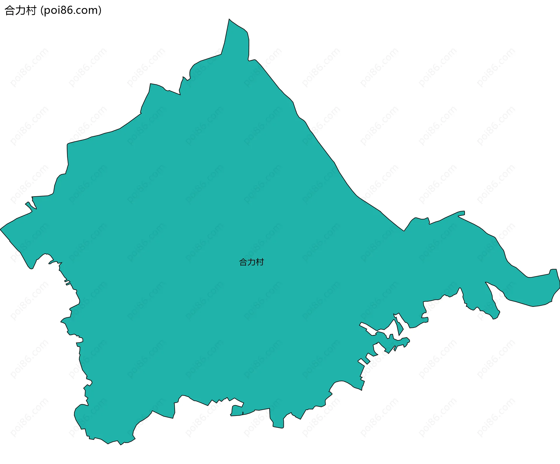 合力村边界地图