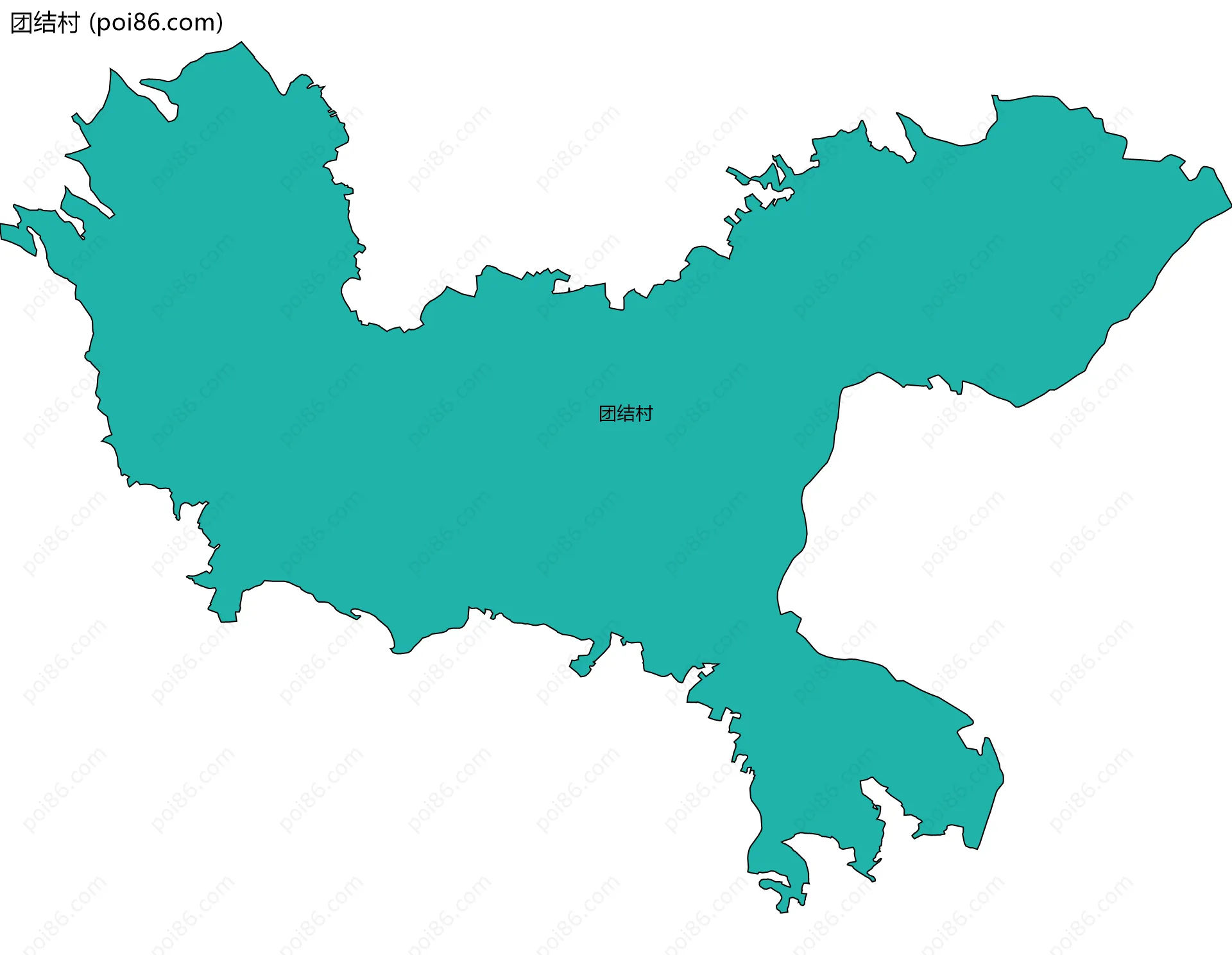 团结村边界地图