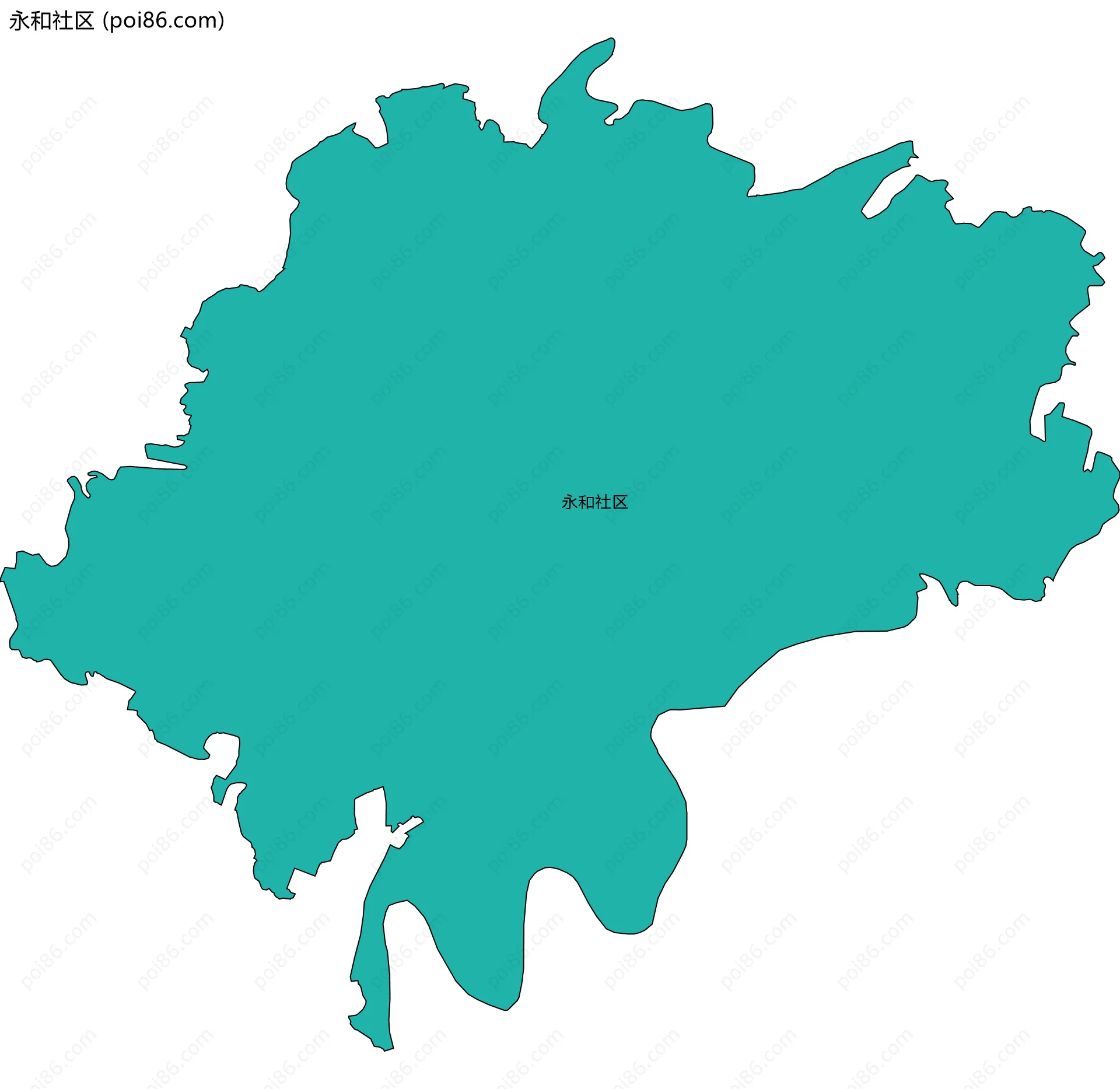 永和社区边界地图