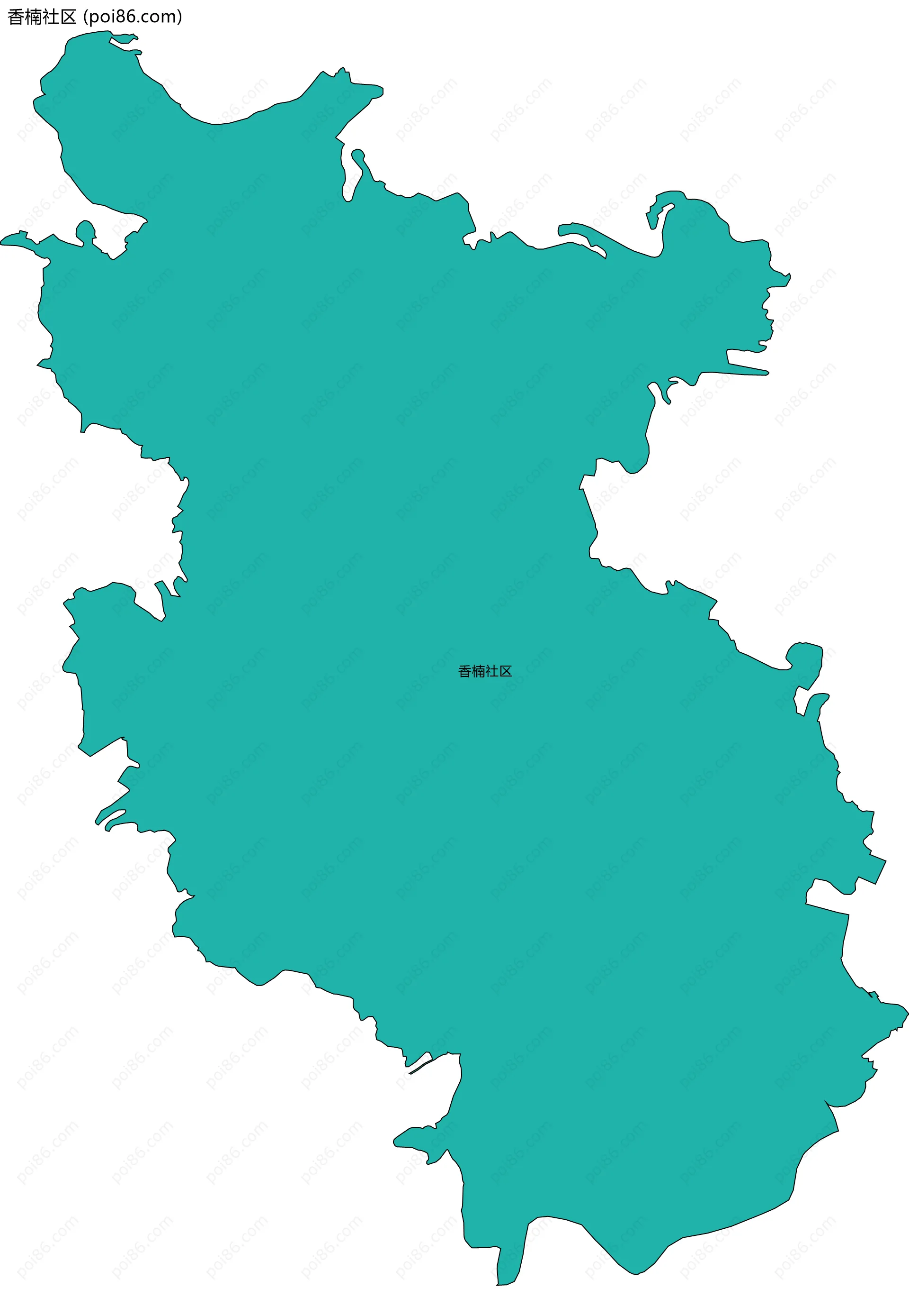香楠社区边界地图