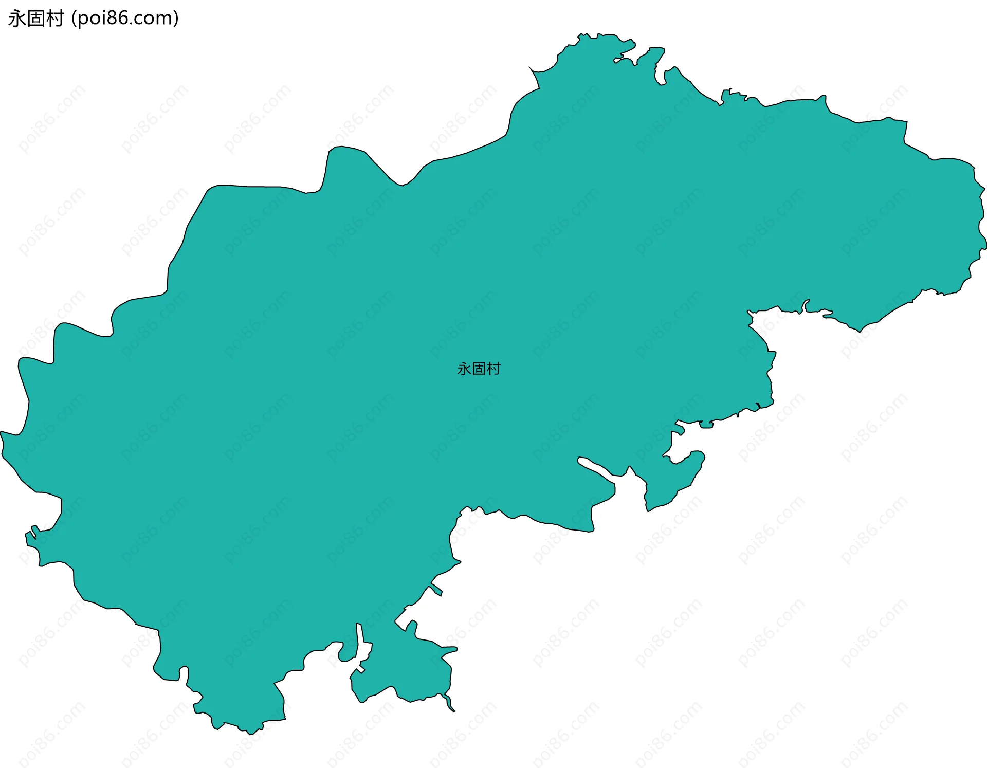 永固村边界地图