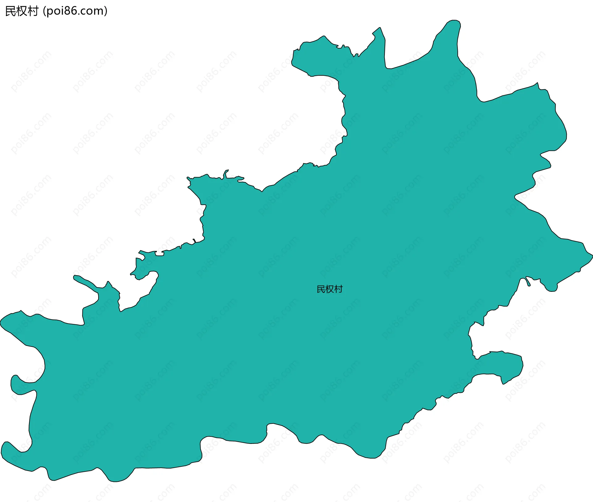 民权村边界地图