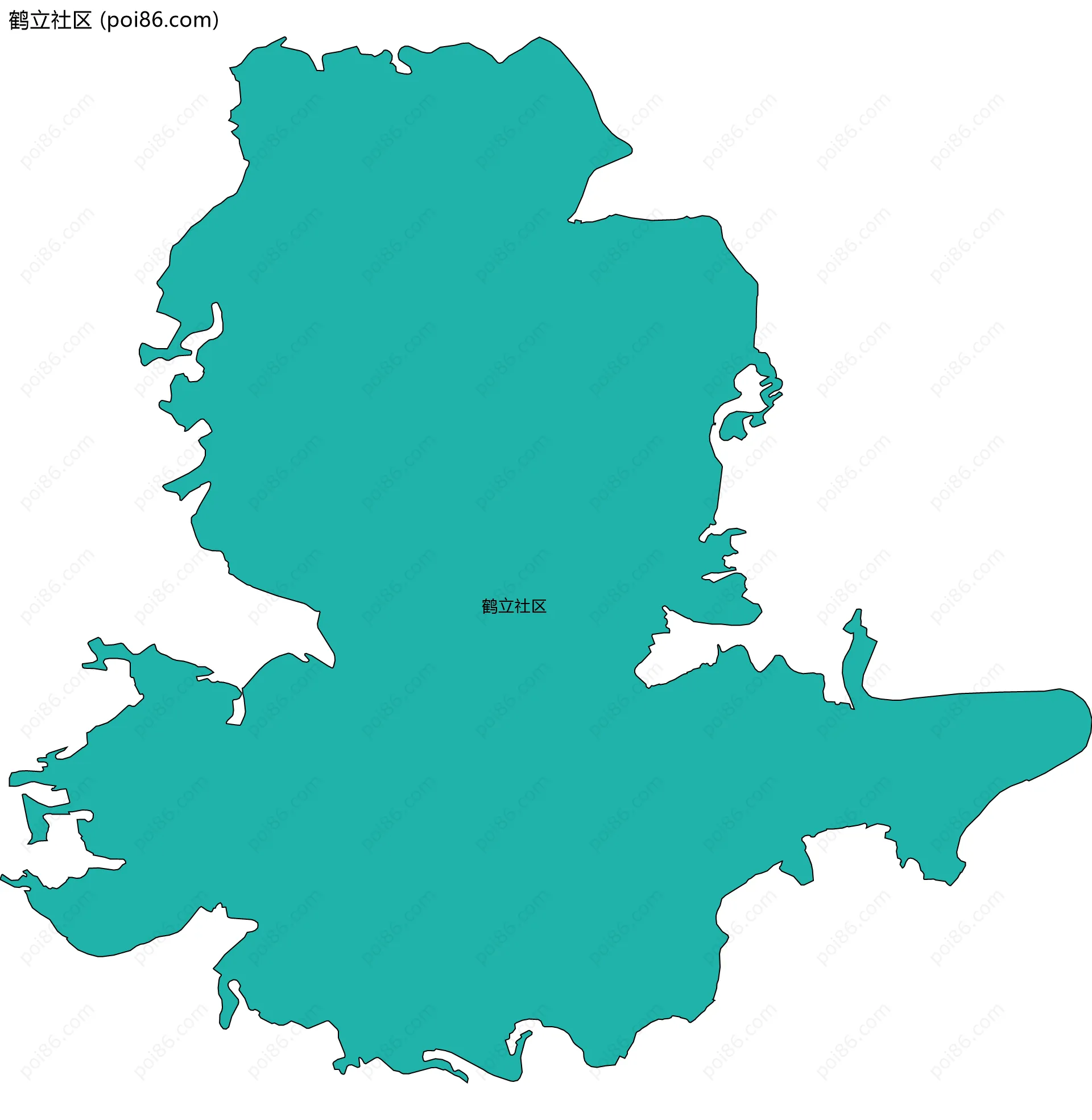 鹤立社区边界地图