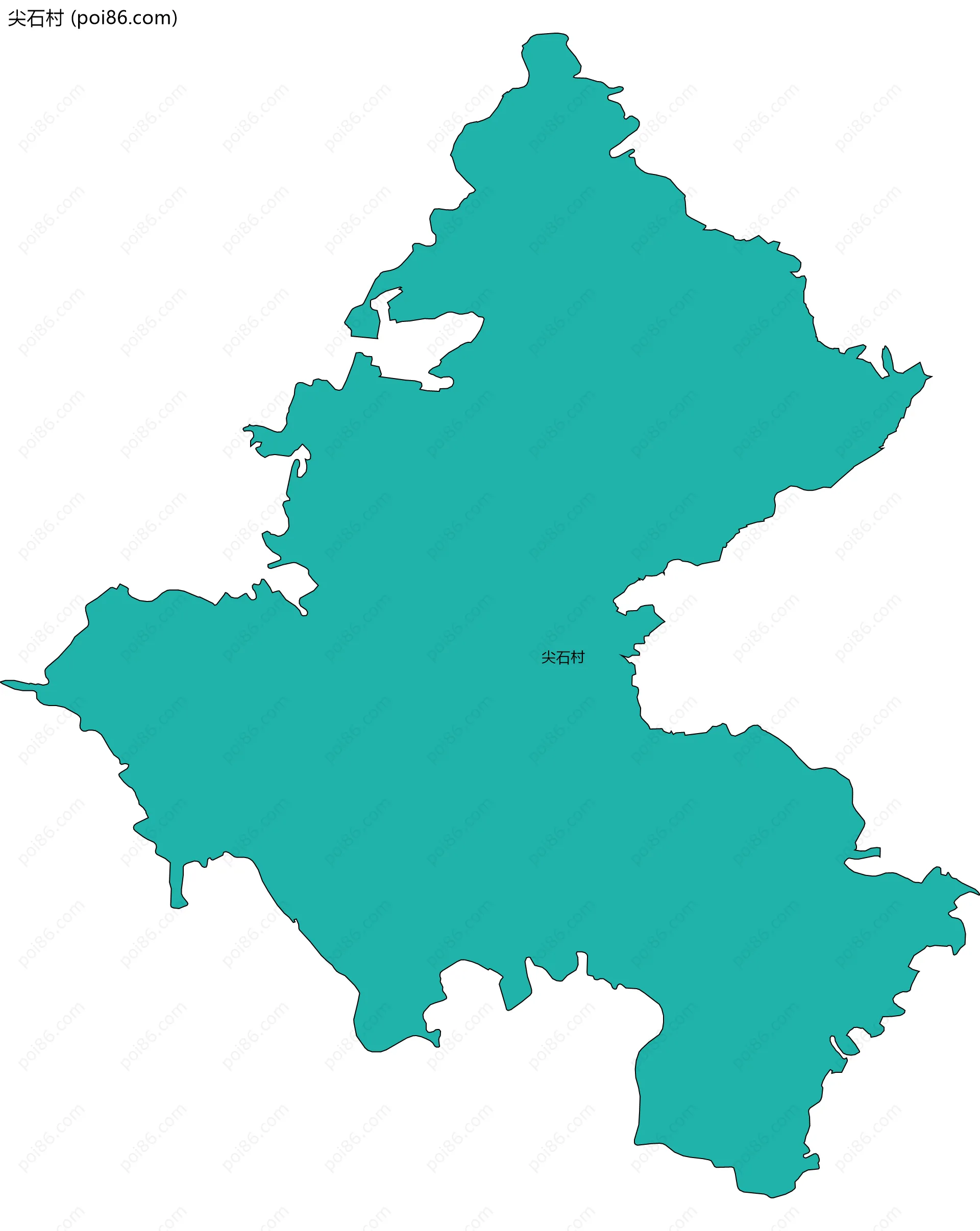 尖石村边界地图