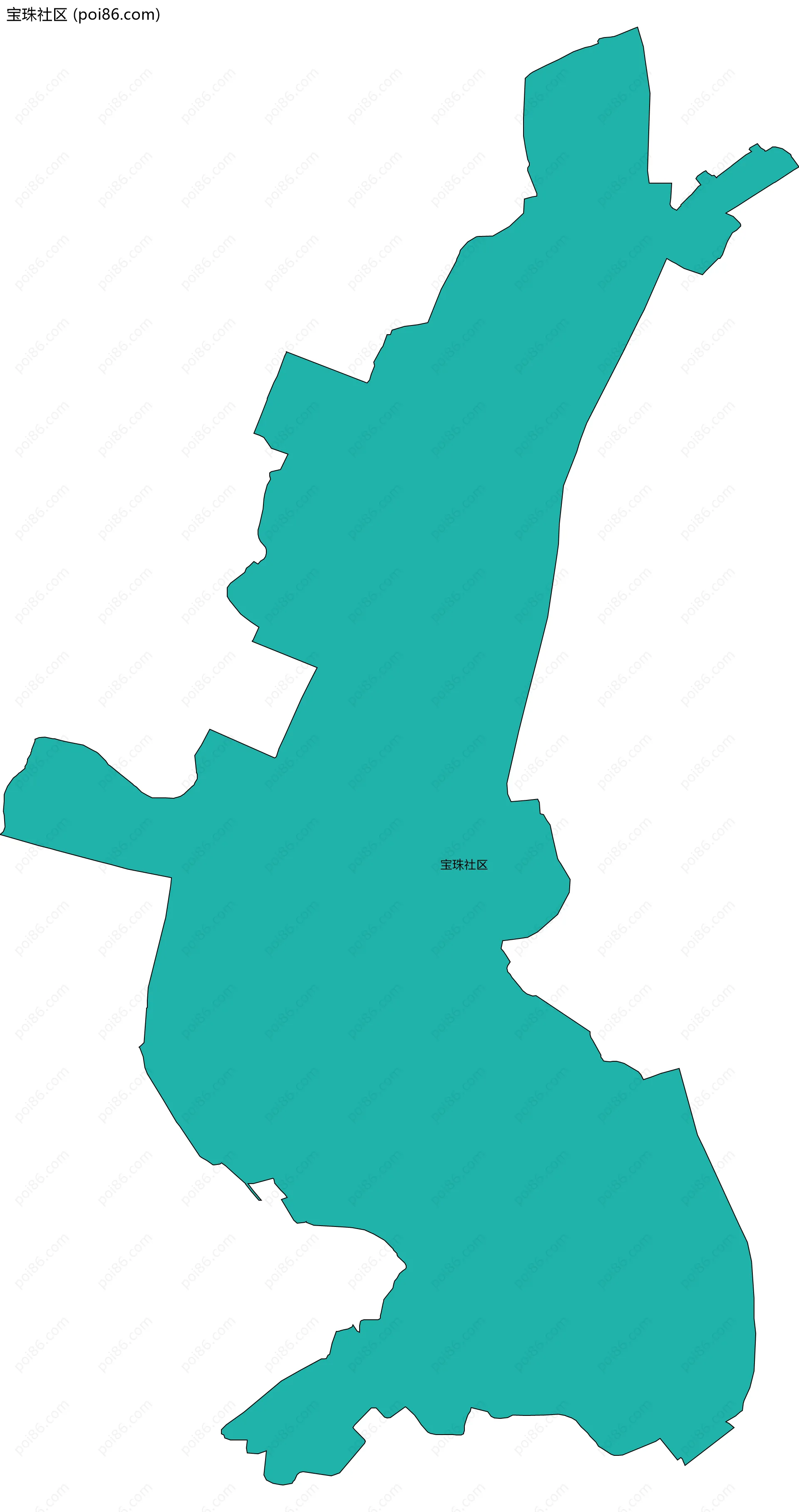 宝珠社区边界地图