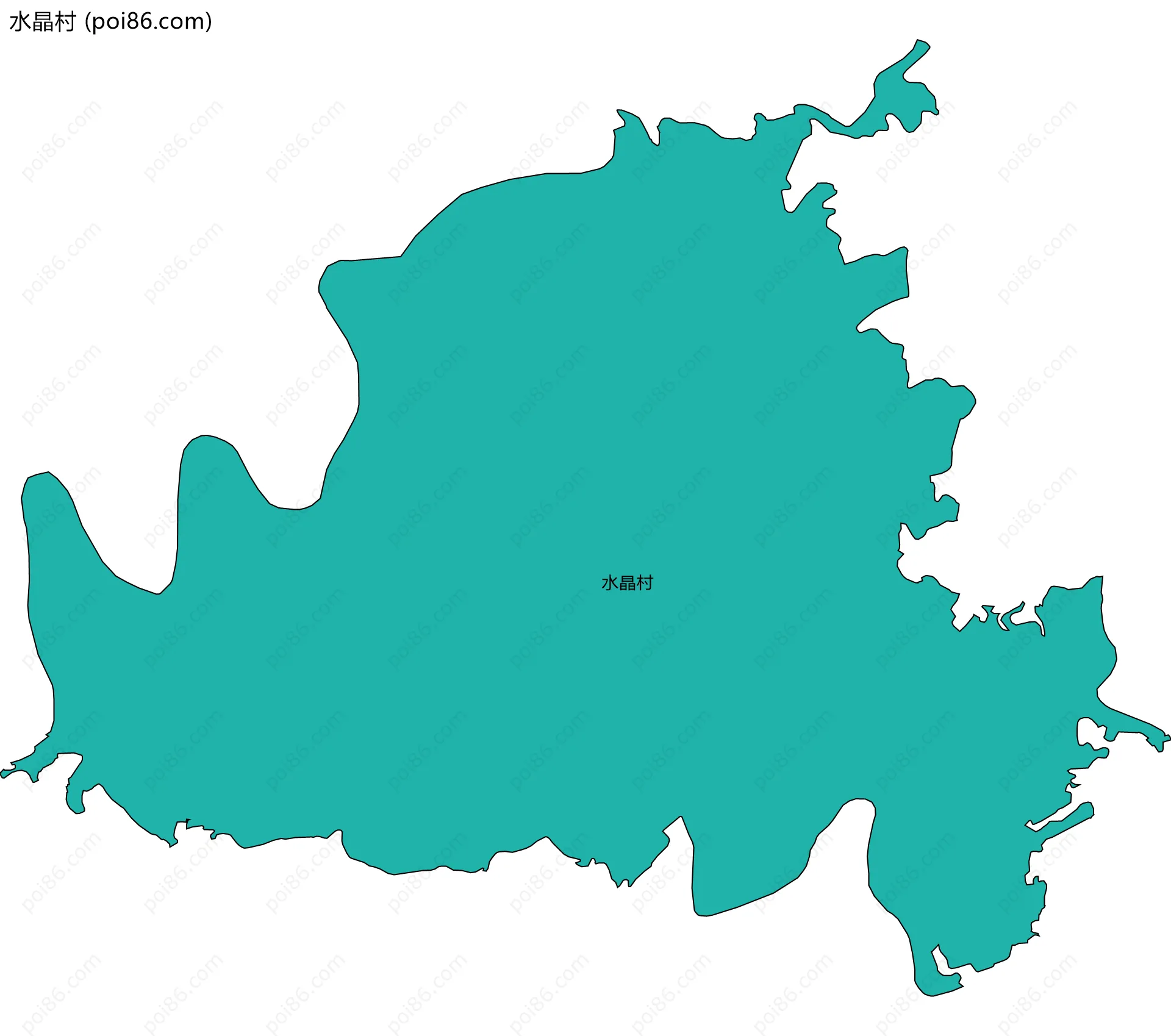 水晶村边界地图