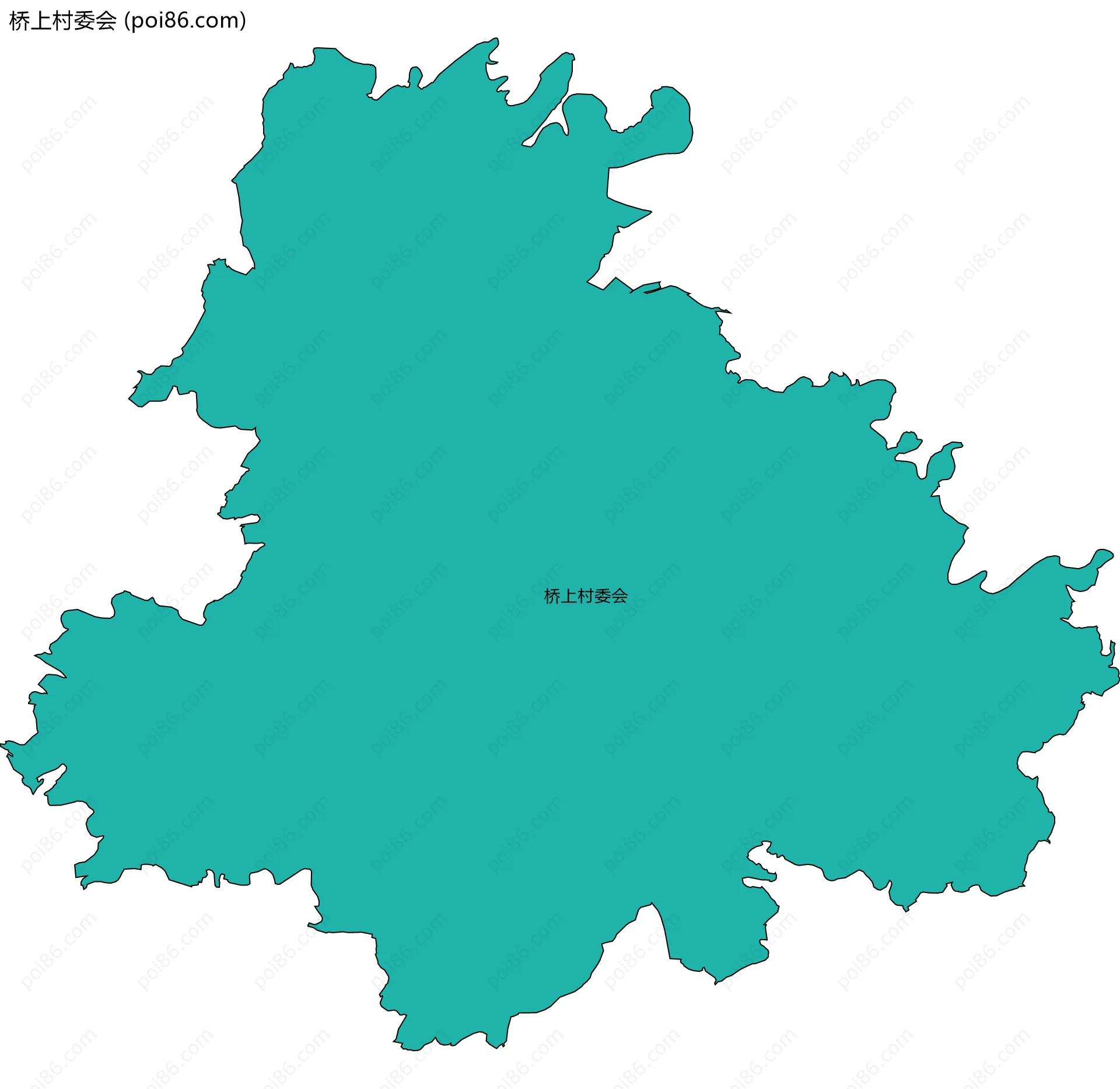 桥上村委会边界地图