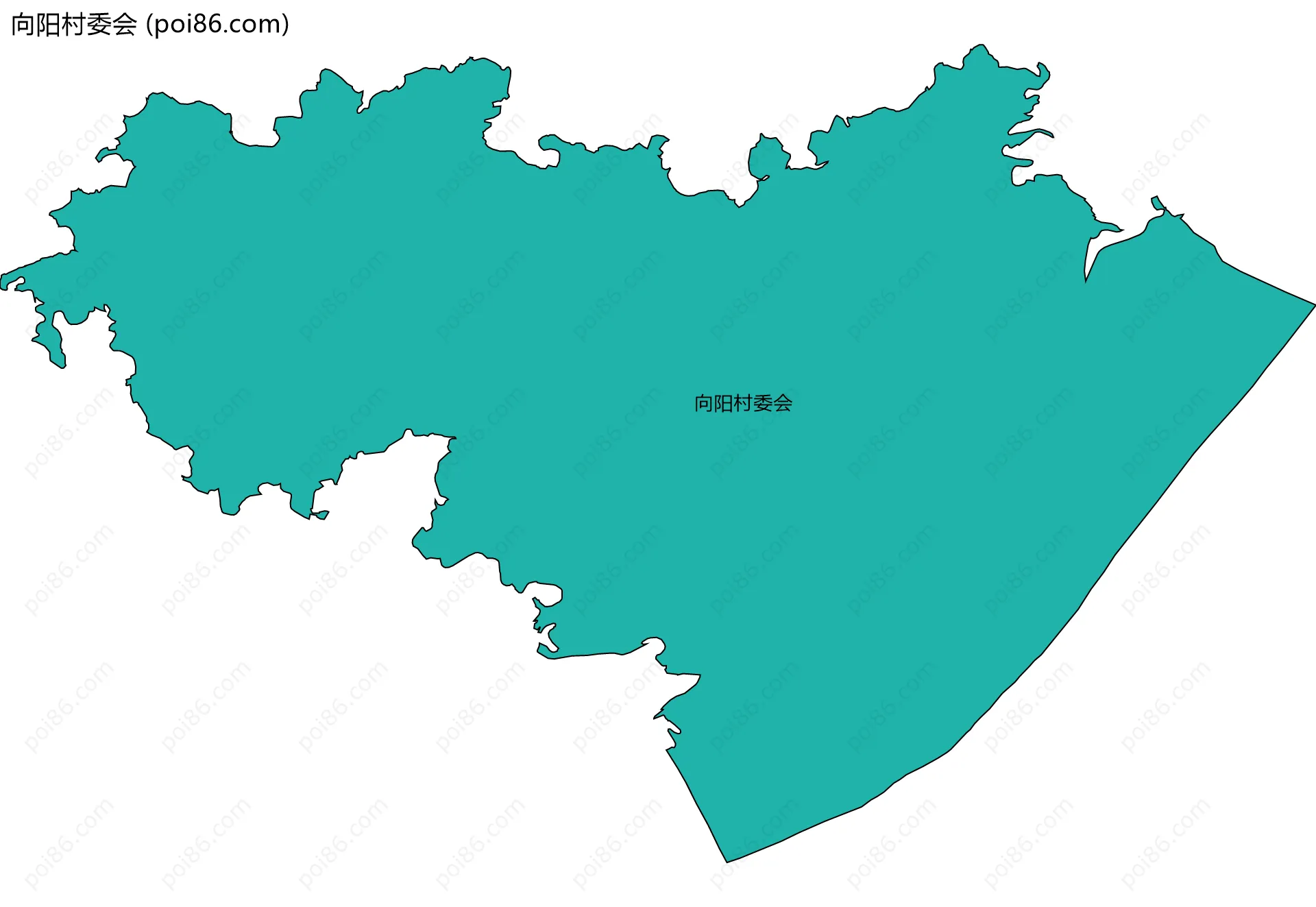向阳村委会边界地图