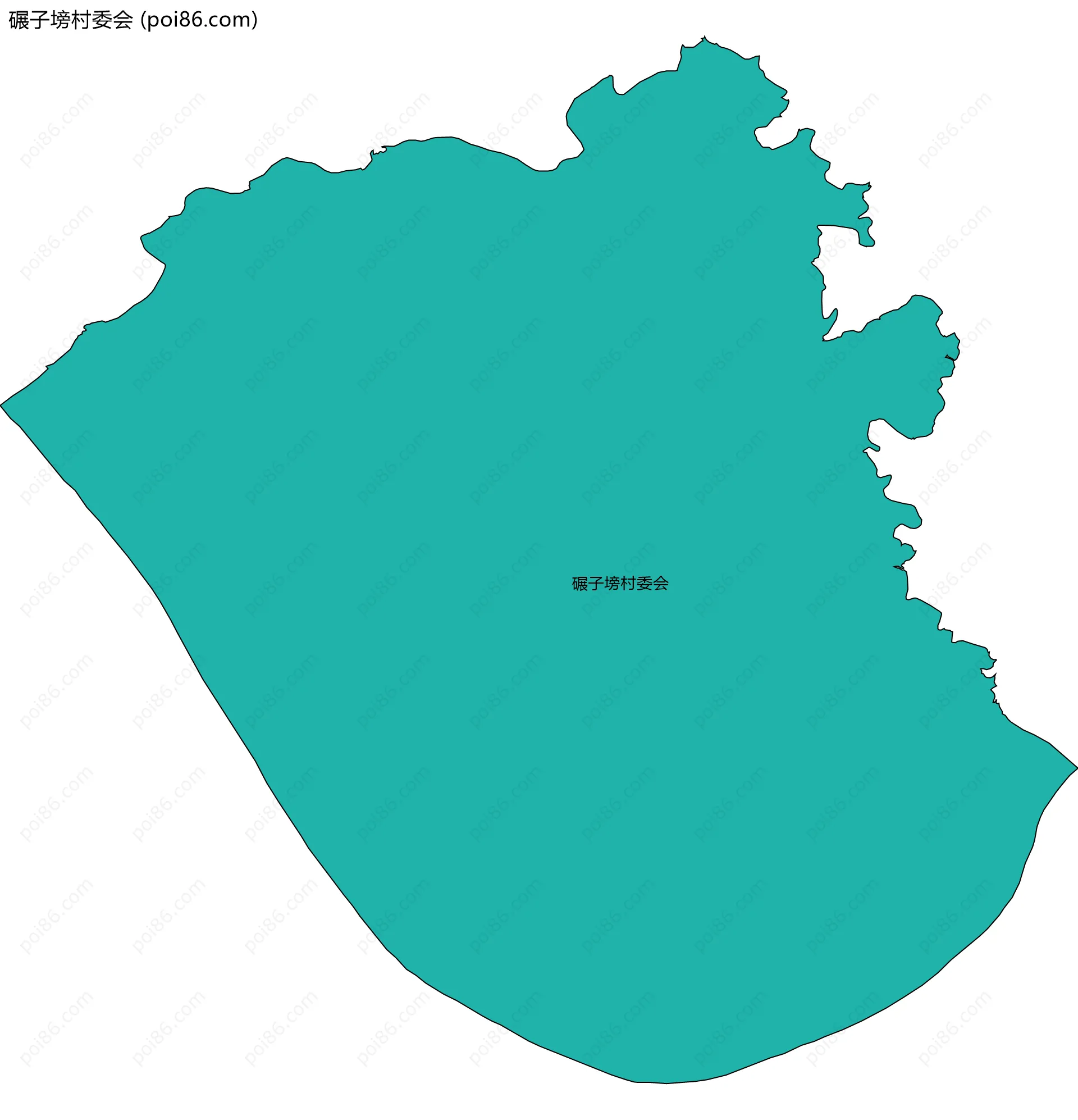 碾子塝村委会边界地图