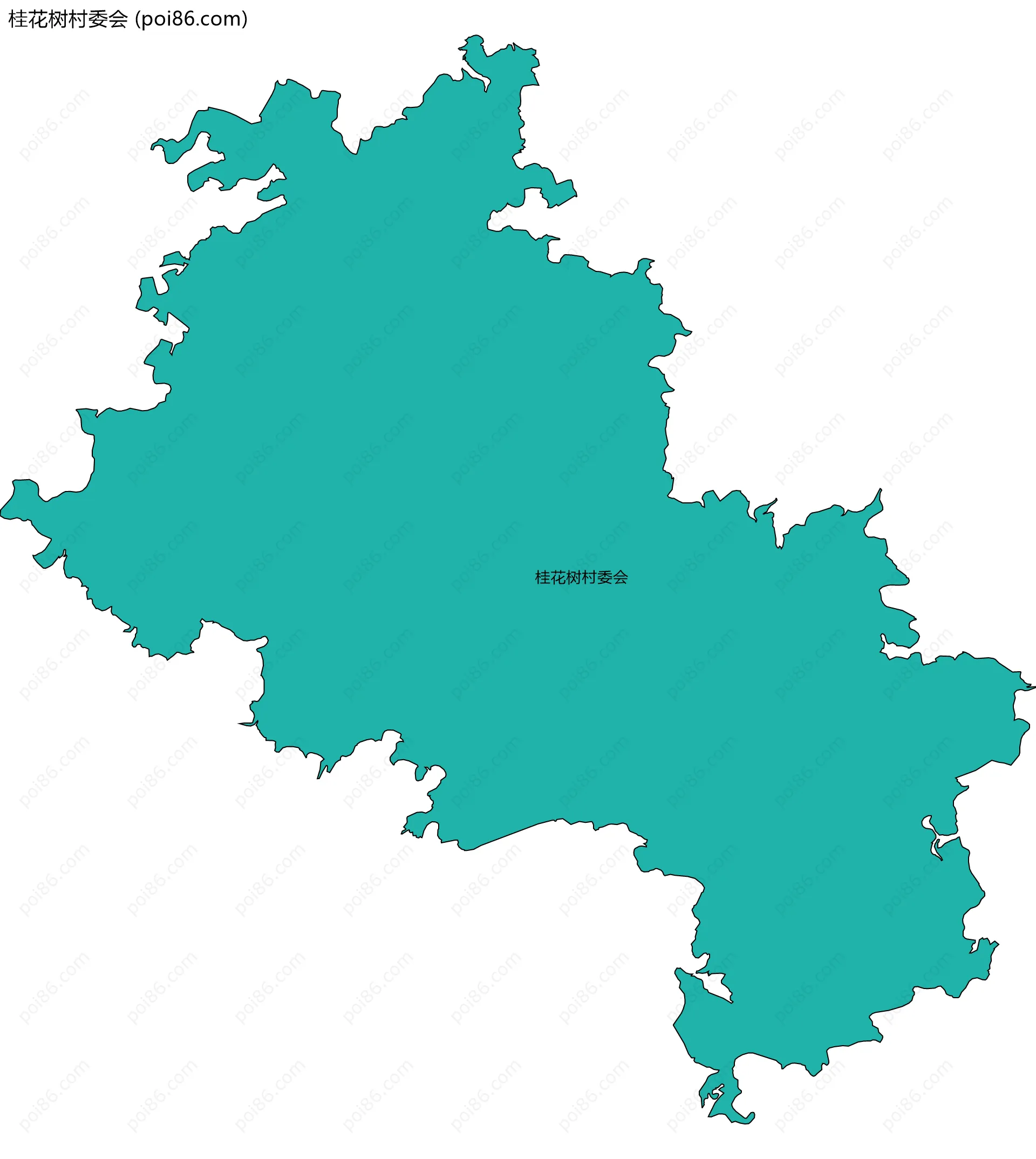 桂花树村委会边界地图