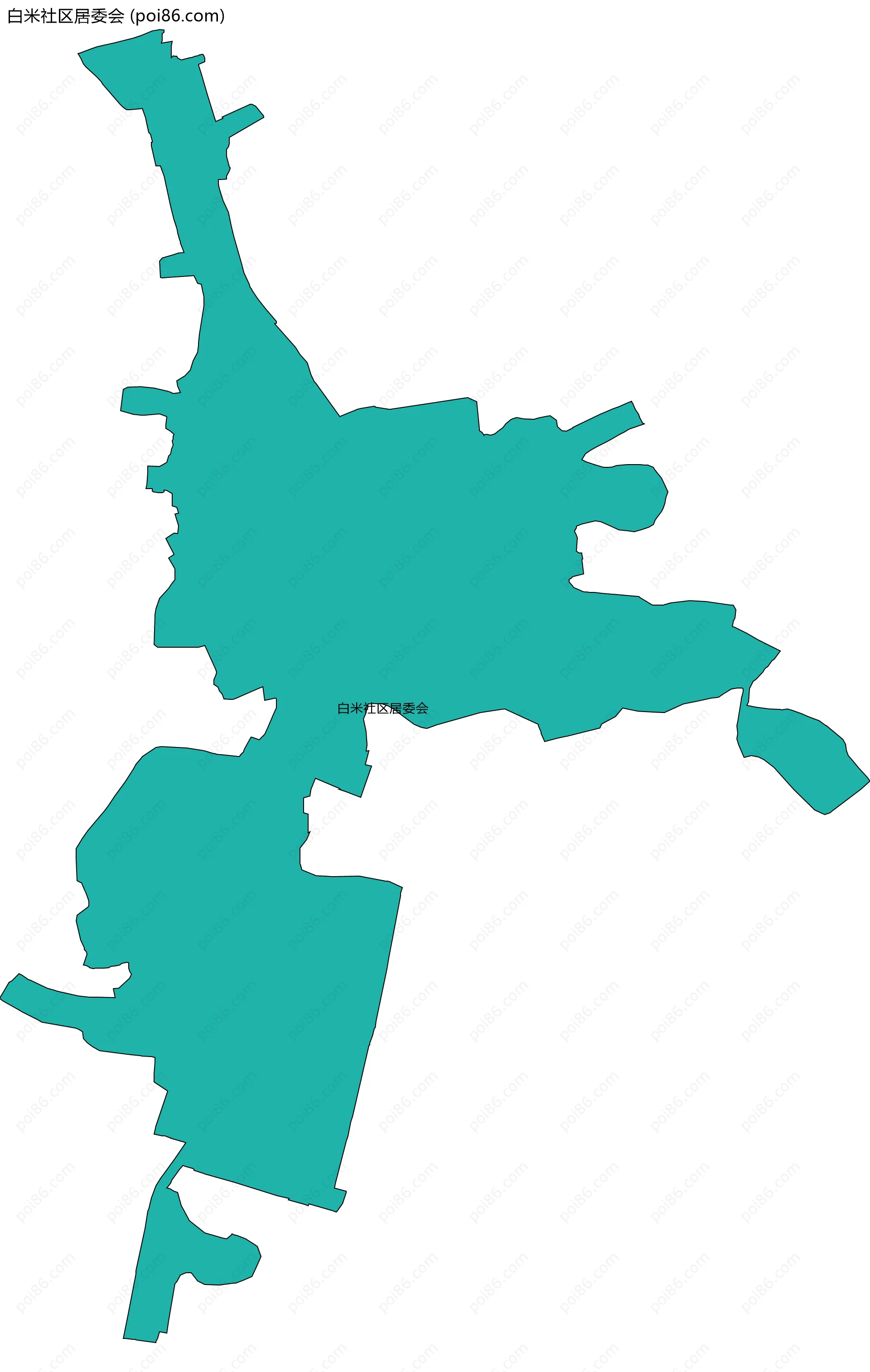 白米社区居委会边界地图