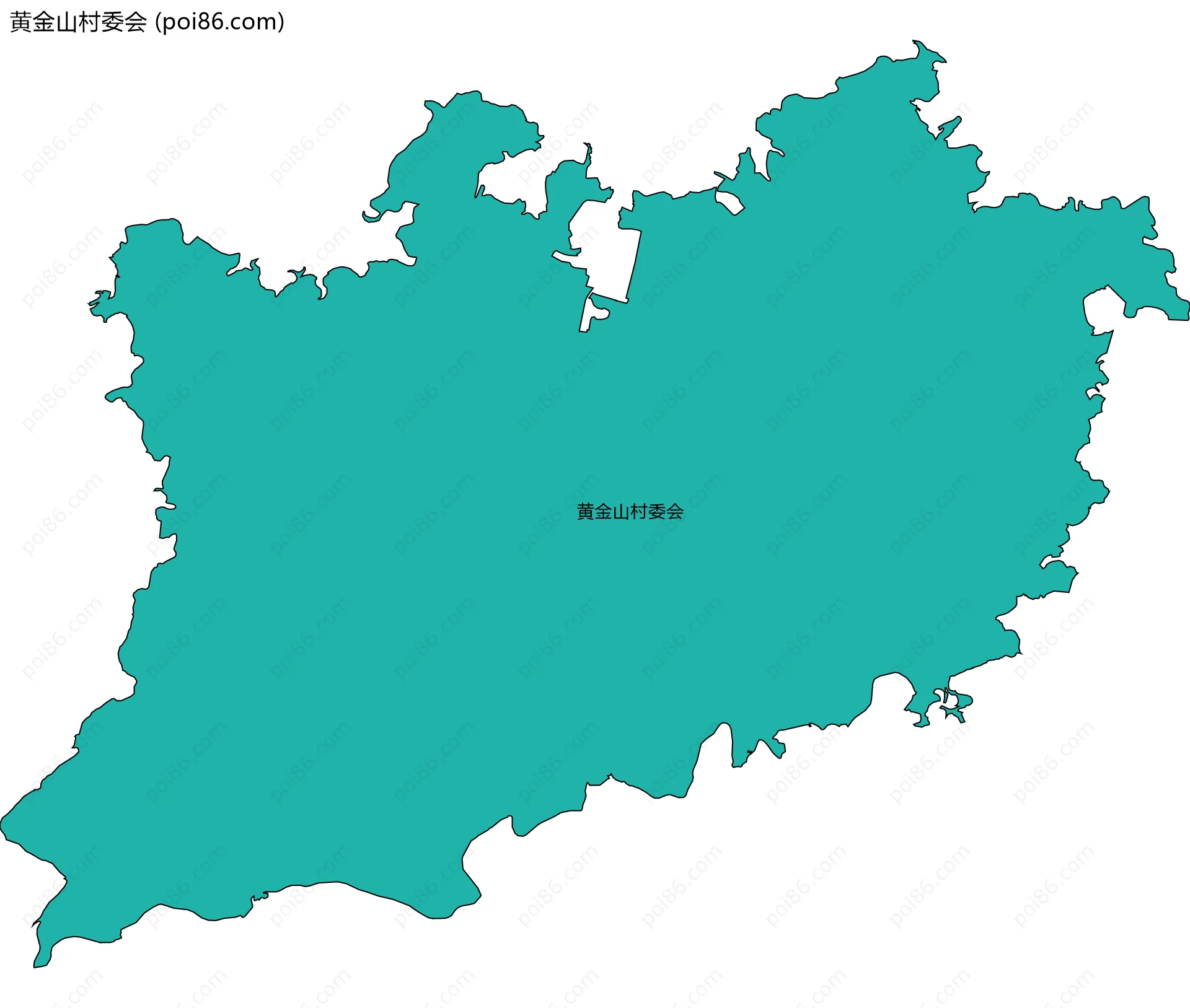 黄金山村委会边界地图