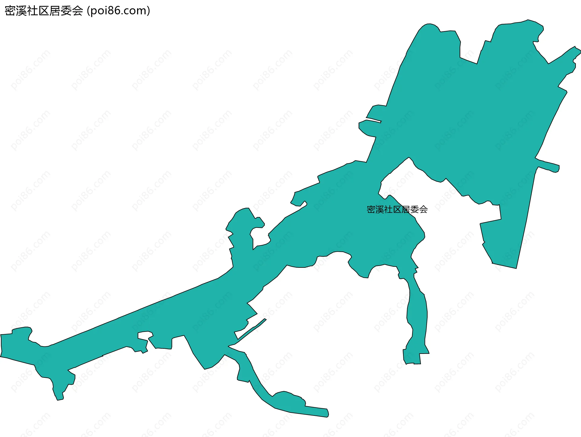 密溪社区居委会边界地图