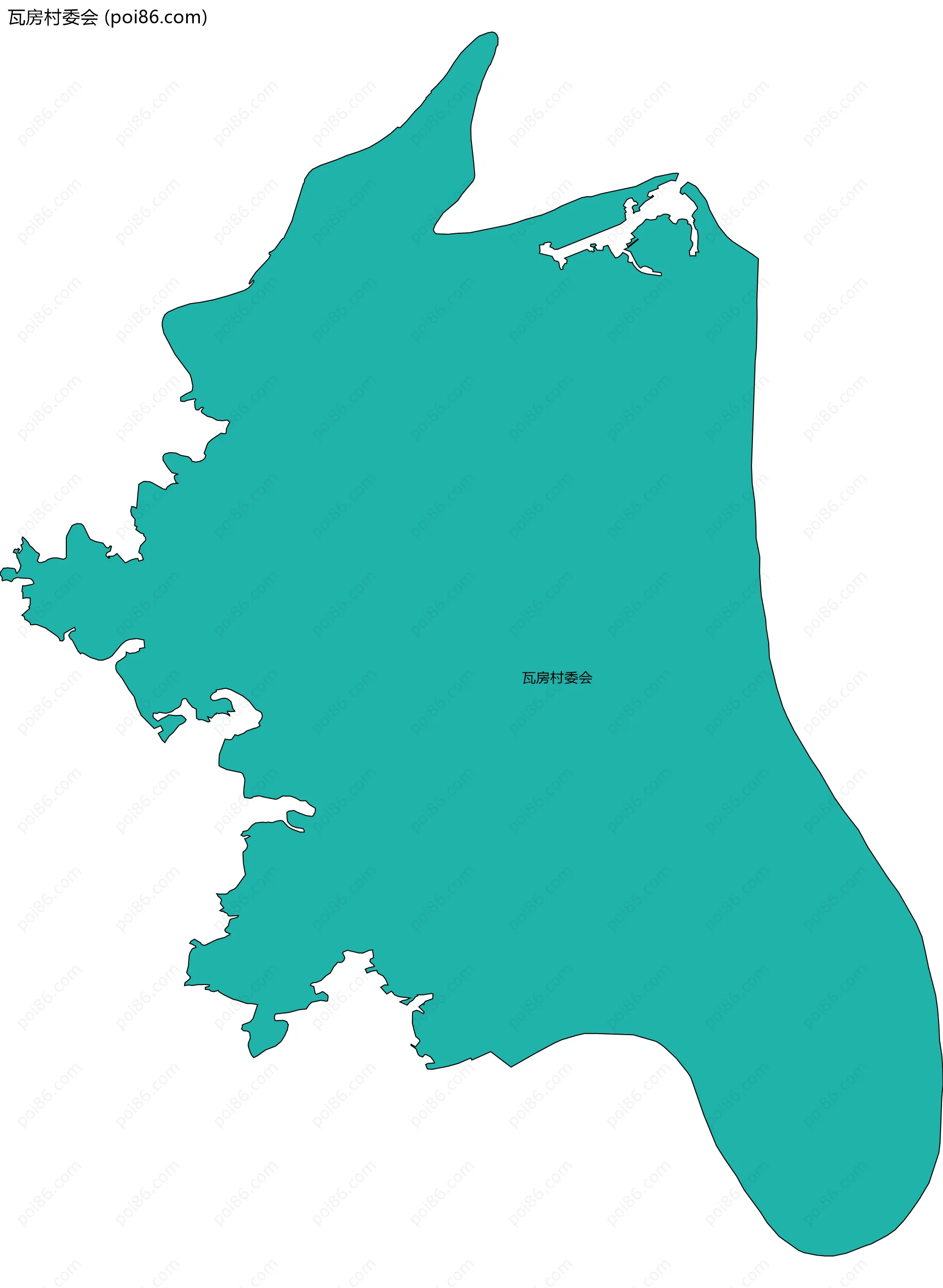 瓦房村委会边界地图