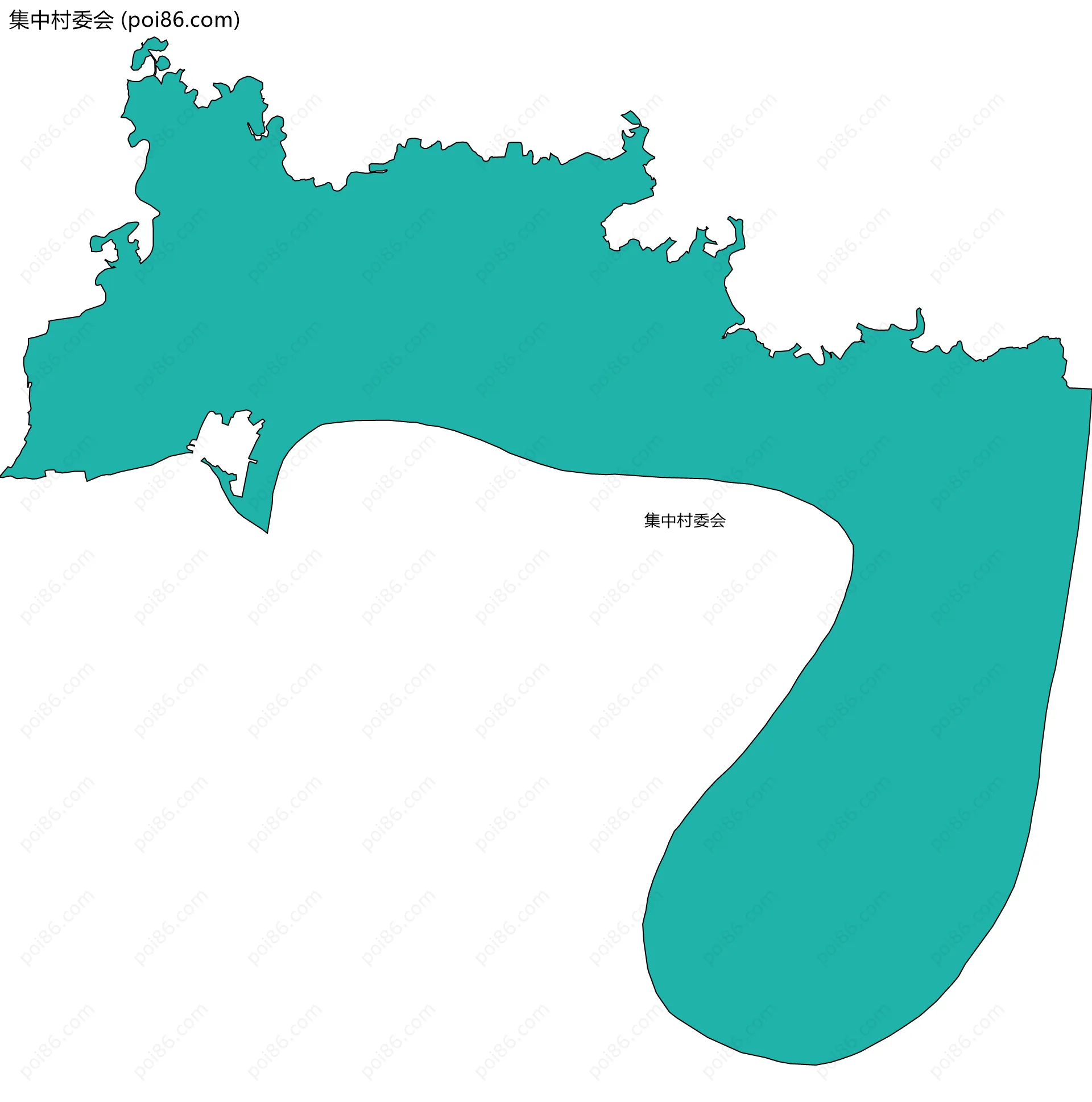 集中村委会边界地图