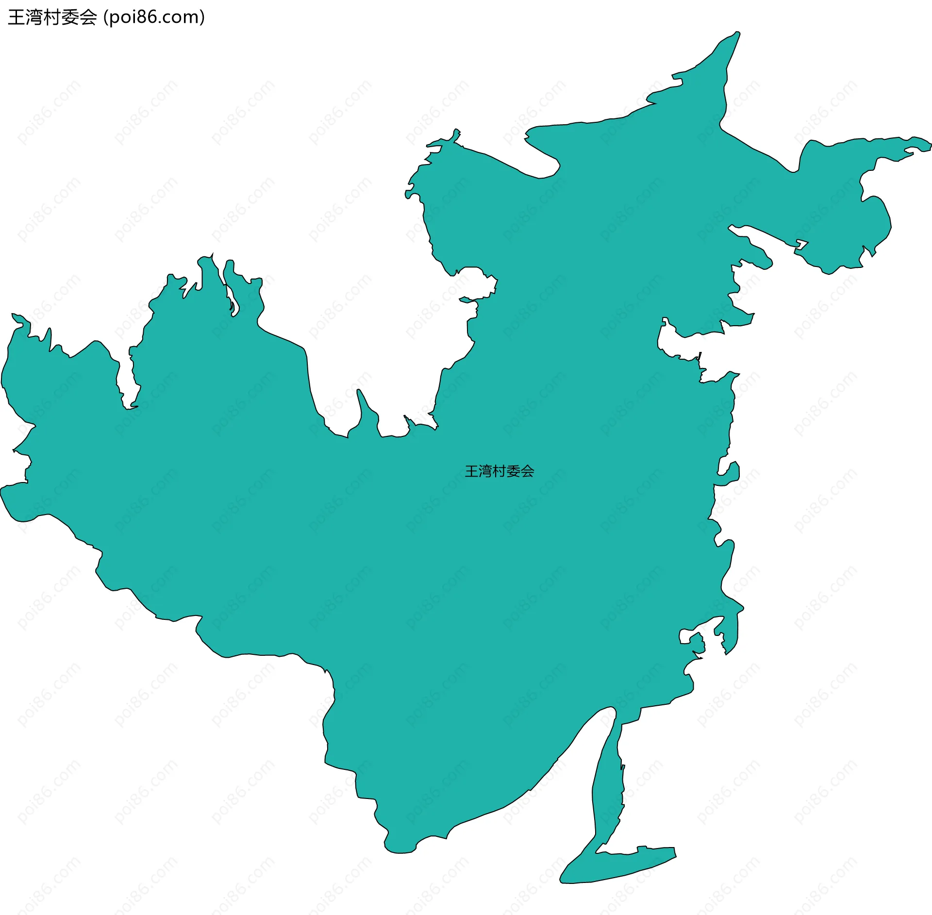 王湾村委会边界地图