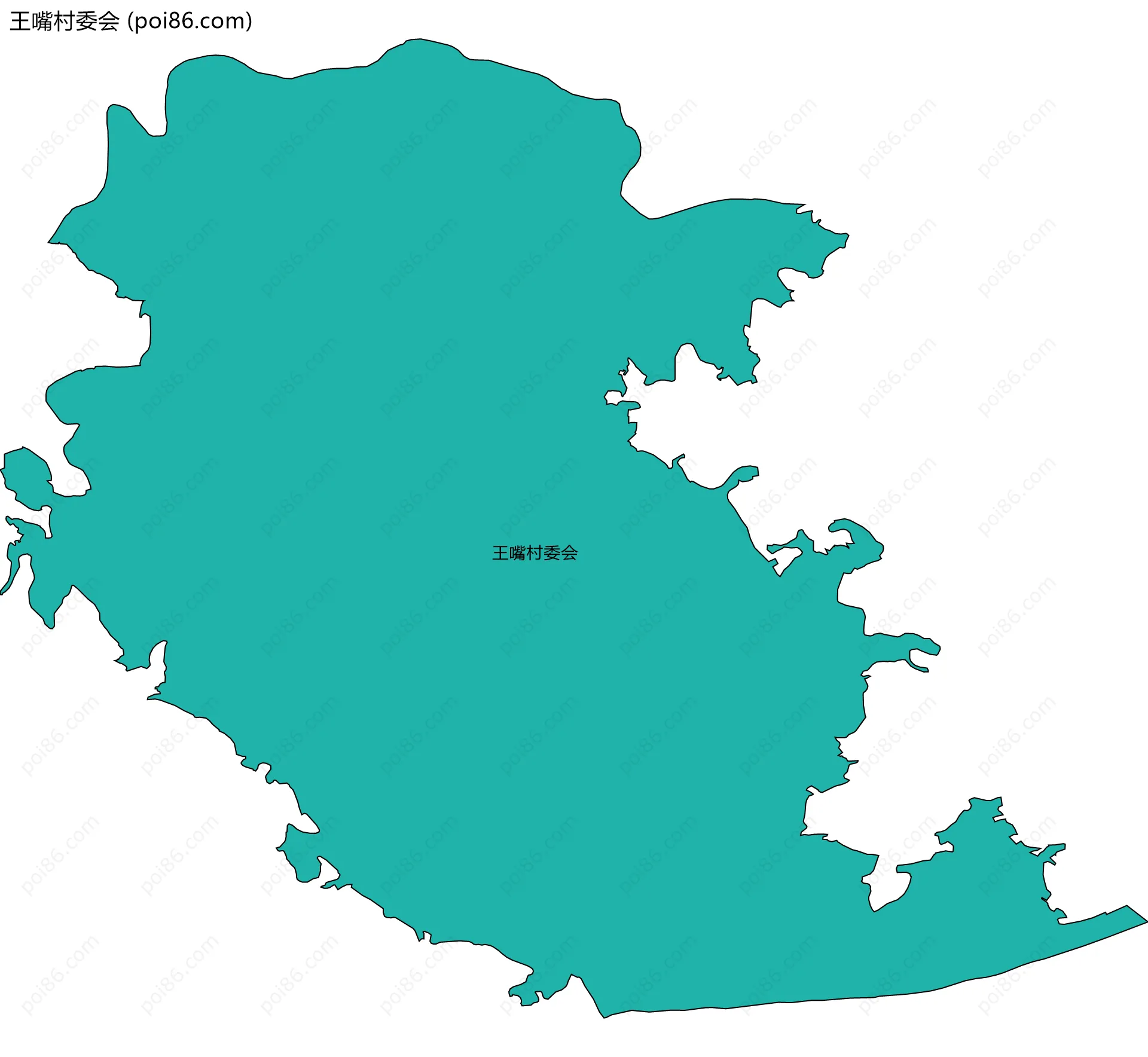 王嘴村委会边界地图