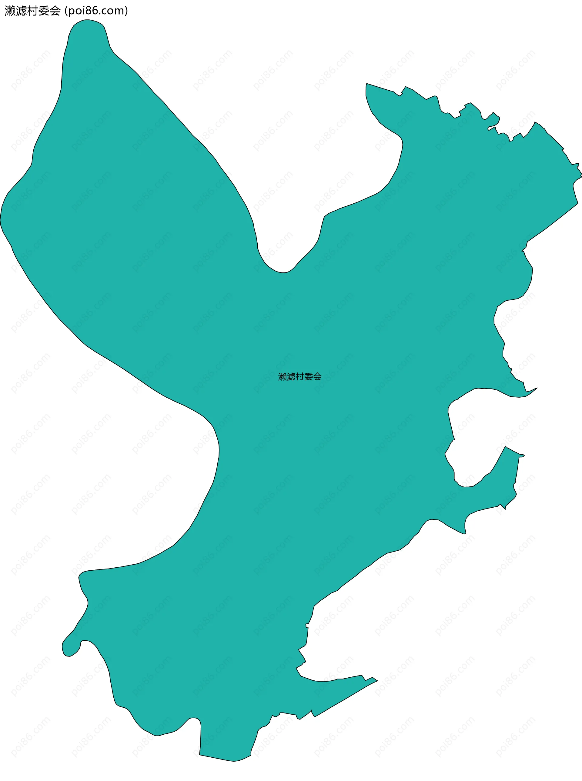 濑滤村委会边界地图