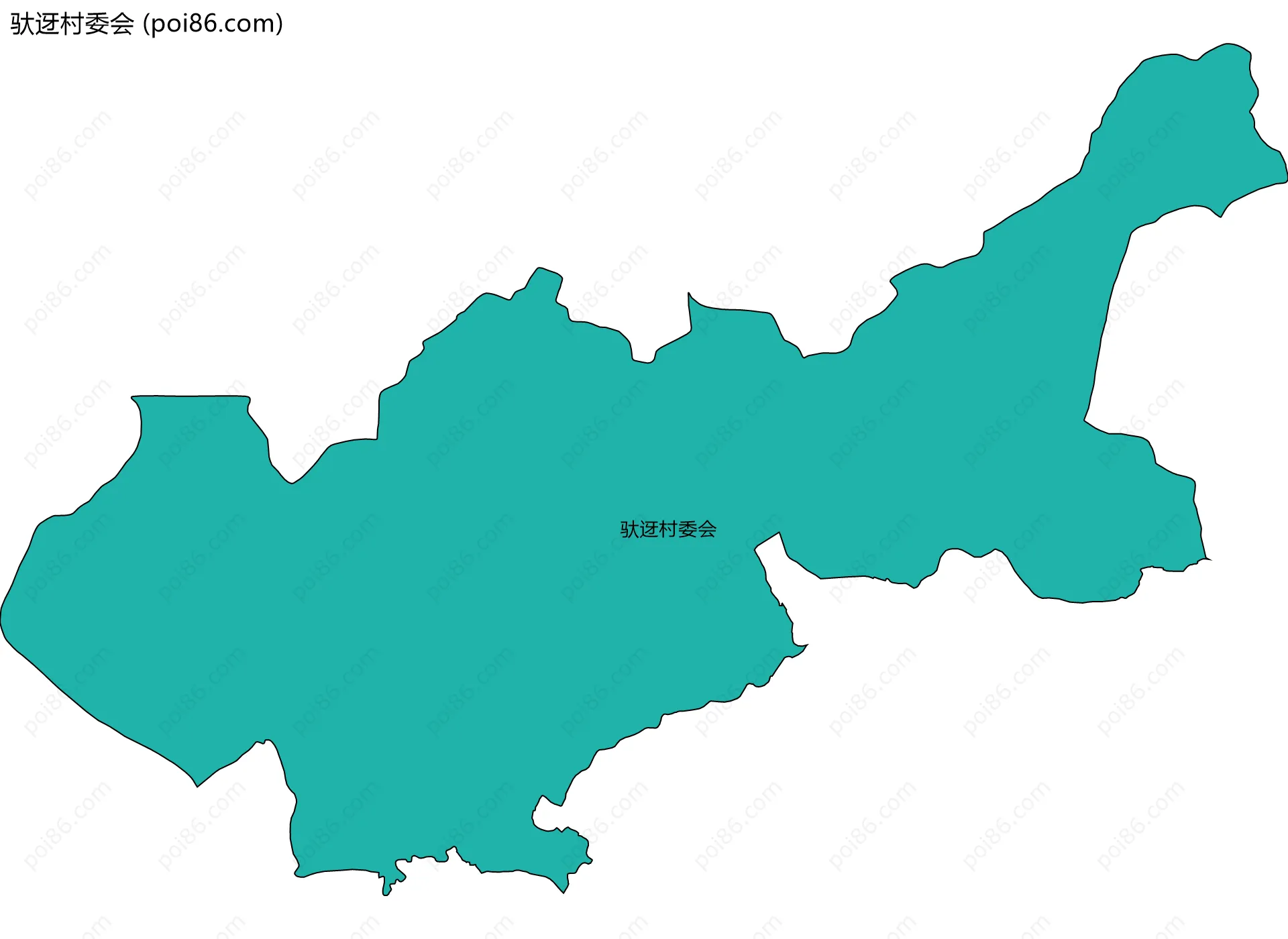 驮迓村委会边界地图