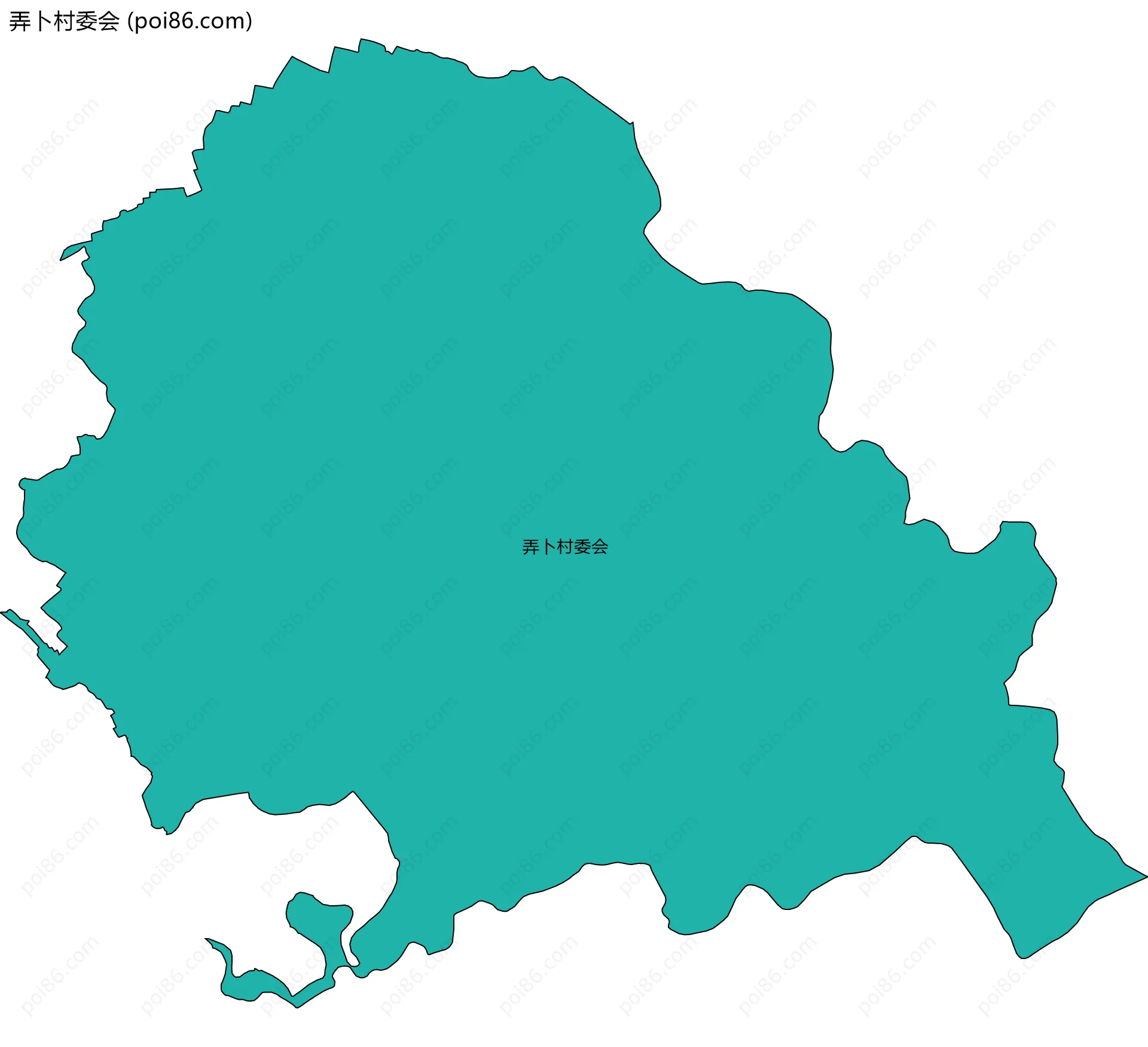 弄卜村委会边界地图