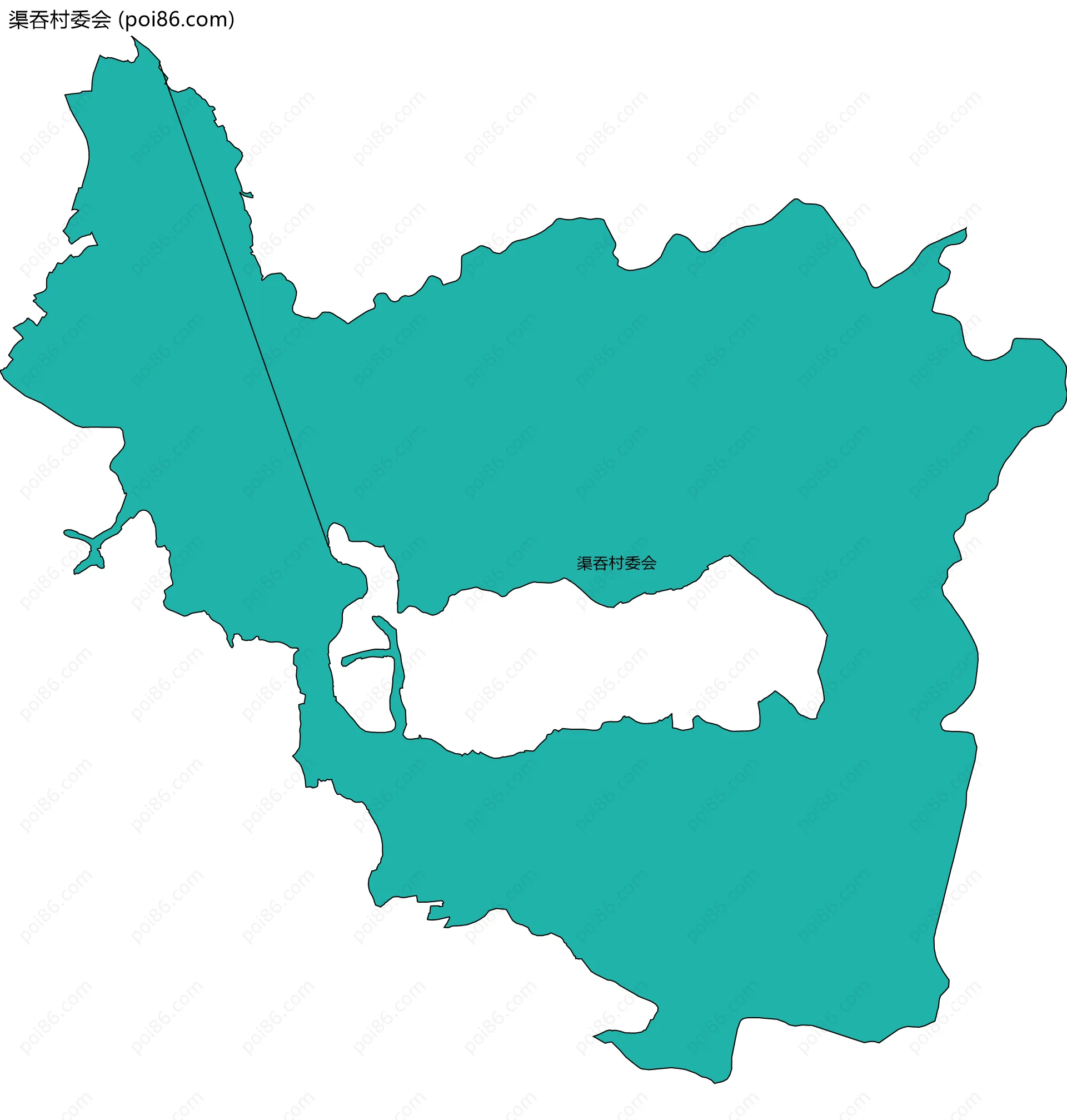 渠吞村委会边界地图