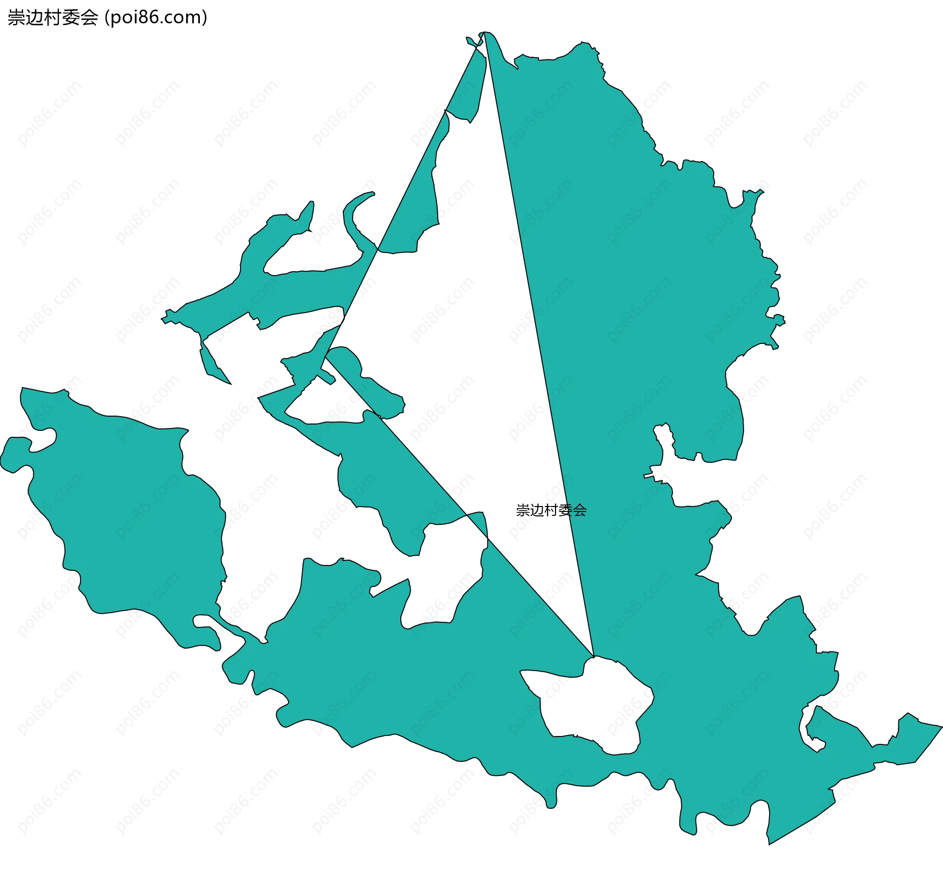 崇边村委会边界地图