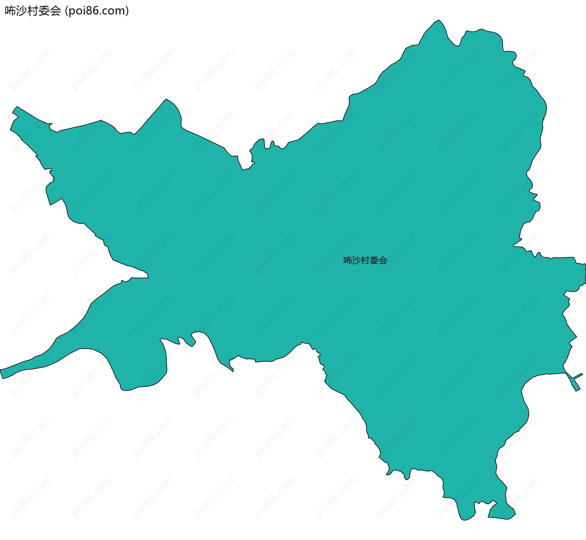 咘沙村委会边界地图