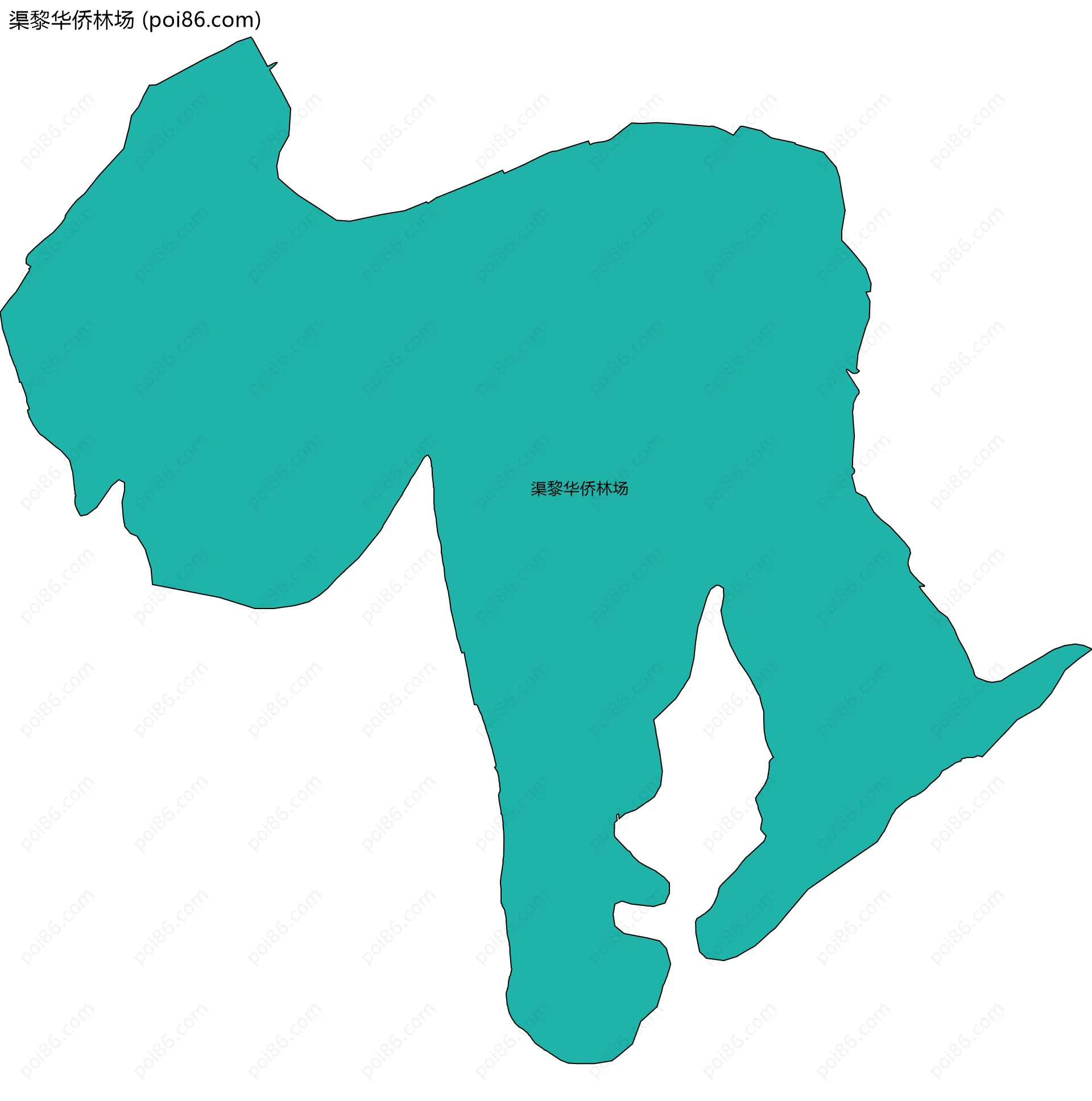 渠黎华侨林场边界地图