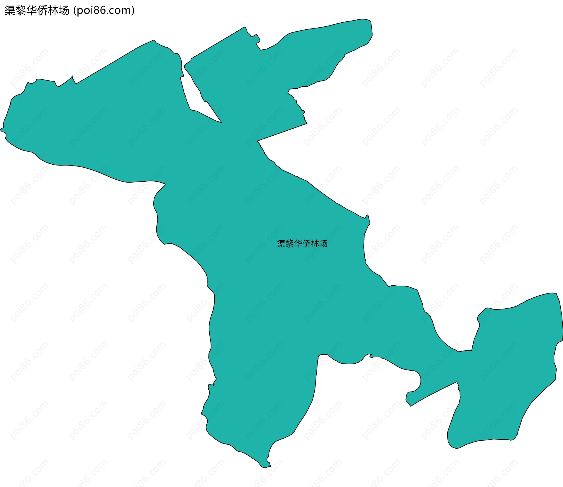 渠黎华侨林场边界地图